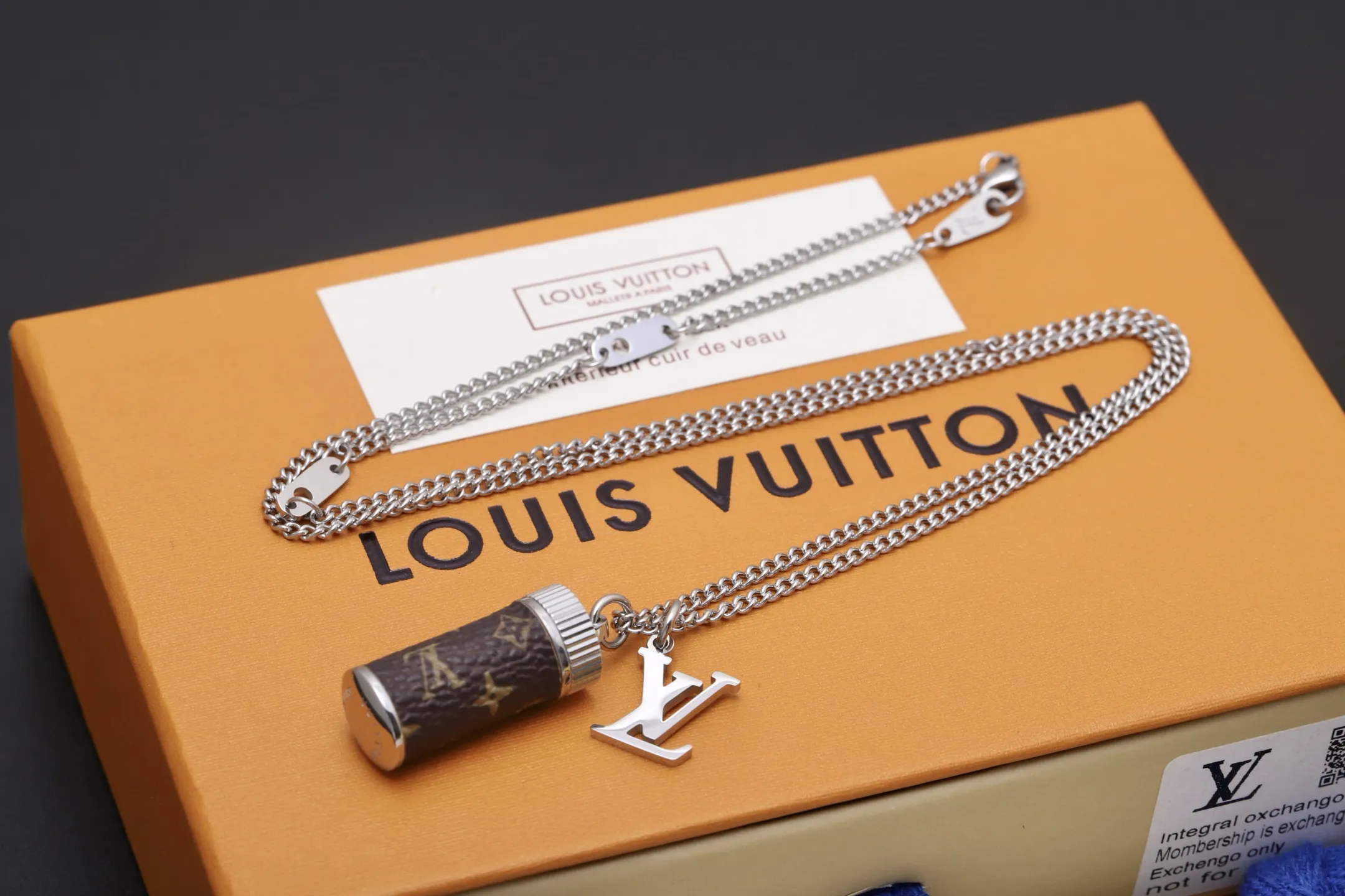 Monogram Perfume Bottle Pendant Necklace D10017682 — view 2