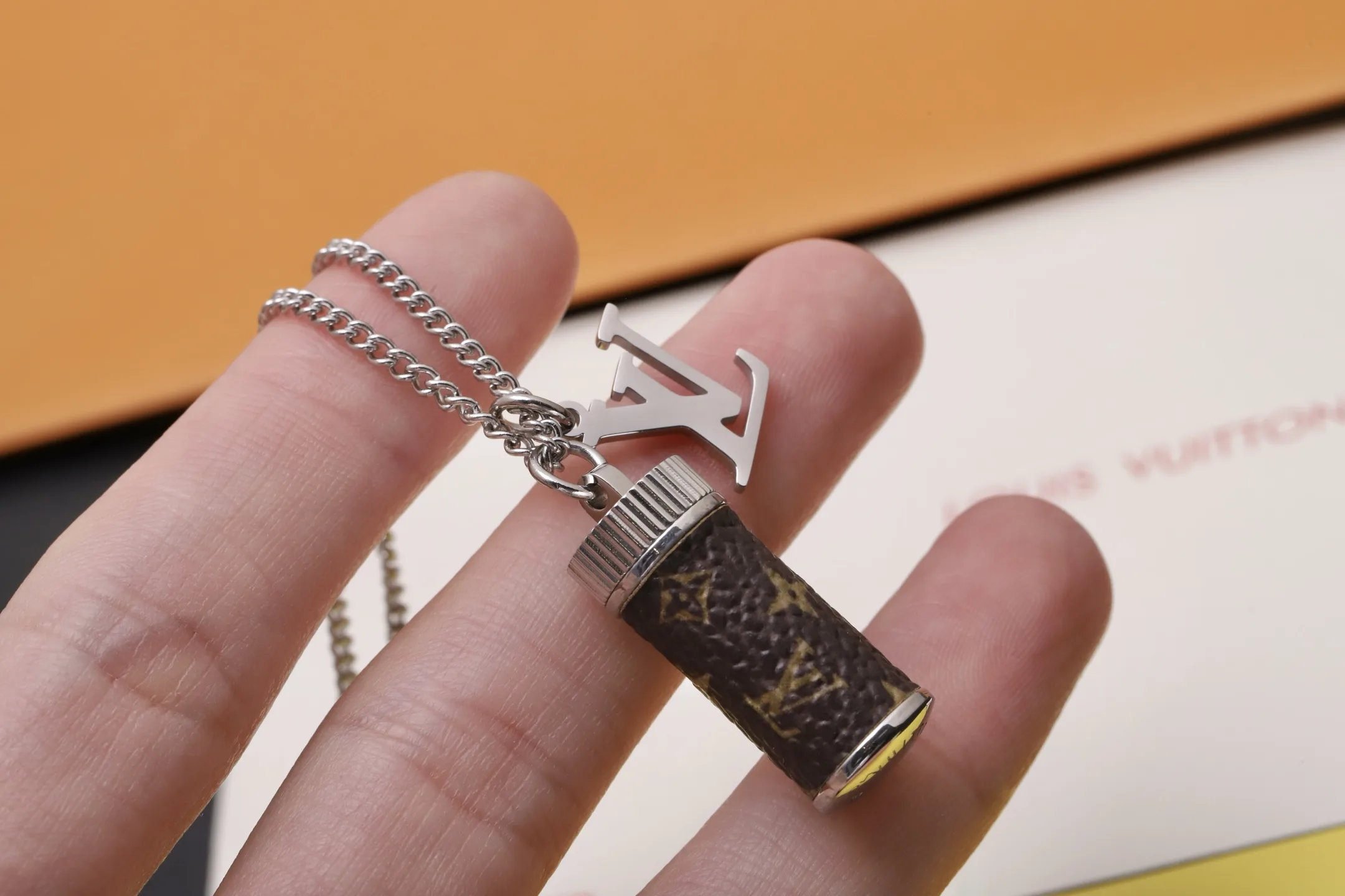 Monogram Perfume Bottle Pendant Necklace D10017682 — view 4