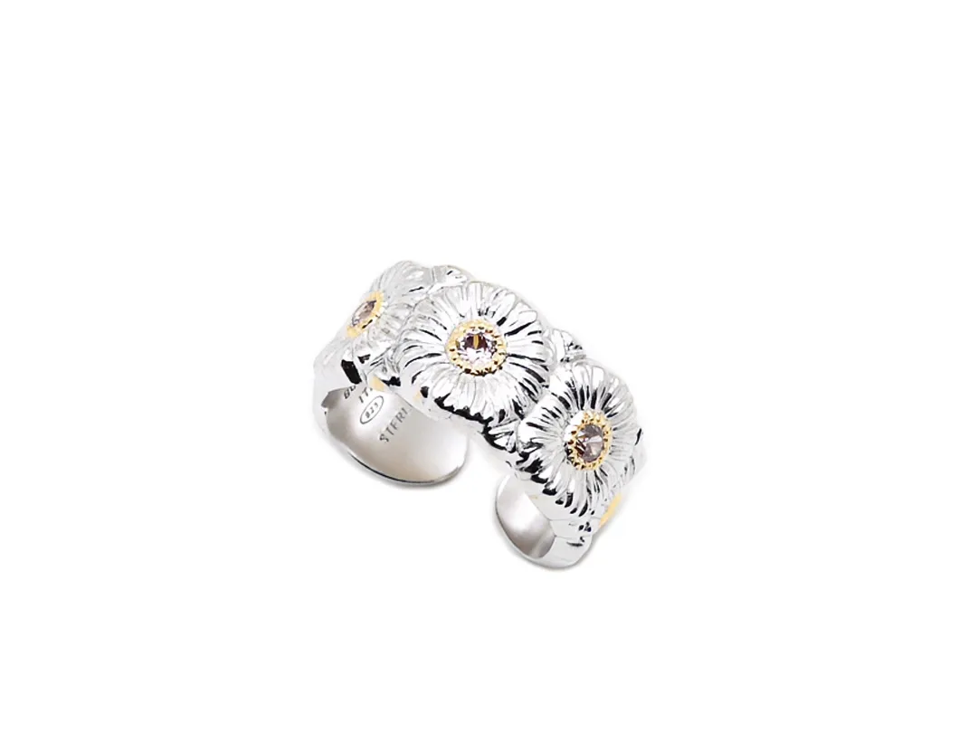 Blossoms Daisy Sterling Silver Ring D38016540 — view 2