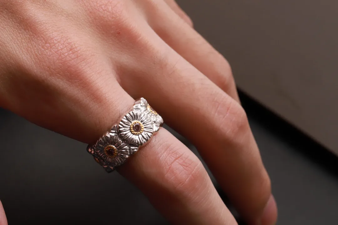 Blossoms Daisy Sterling Silver Ring D38016540 — view 8