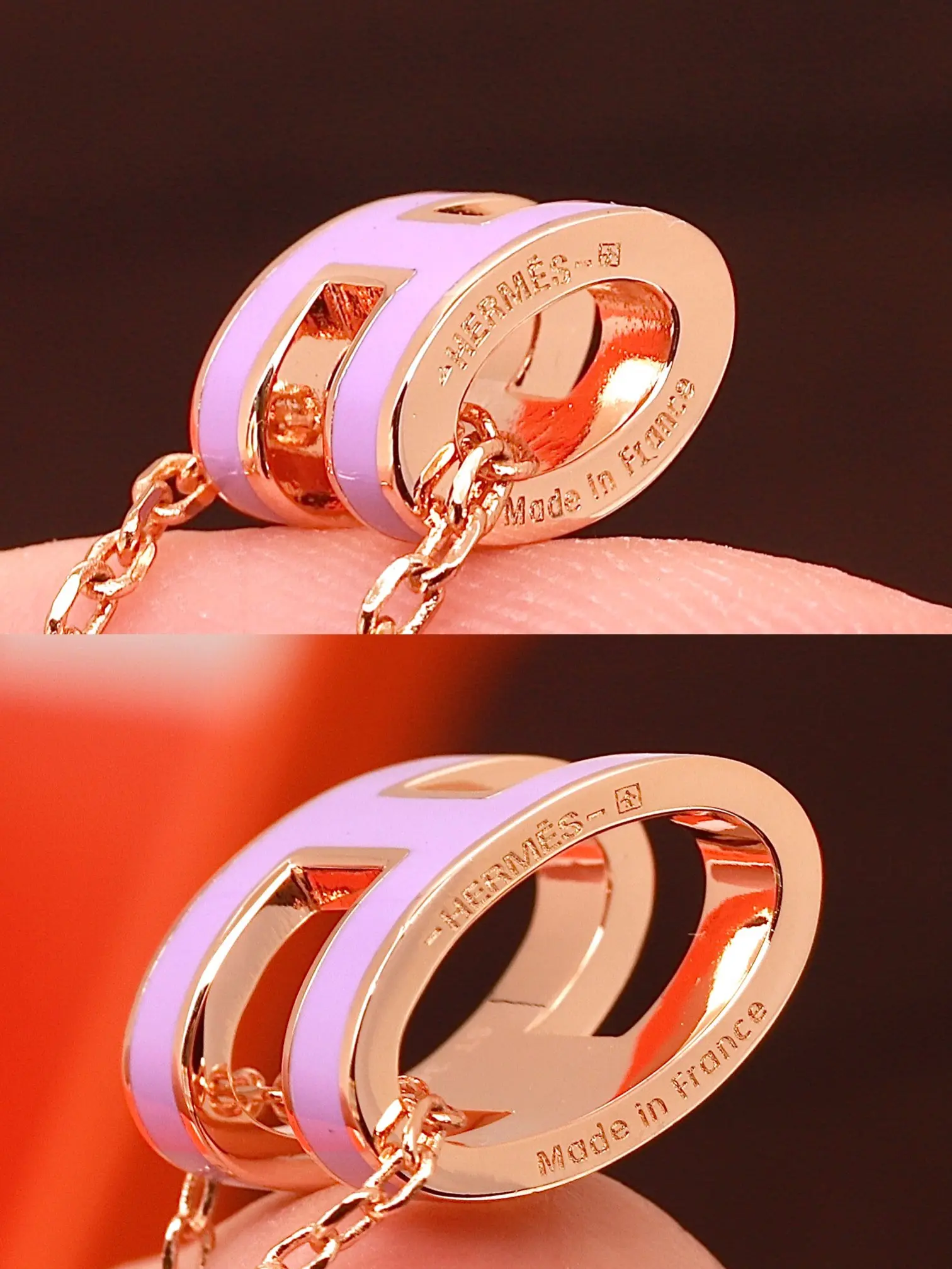 Pop H Enamel Pendant Necklace D11017608 — view 6