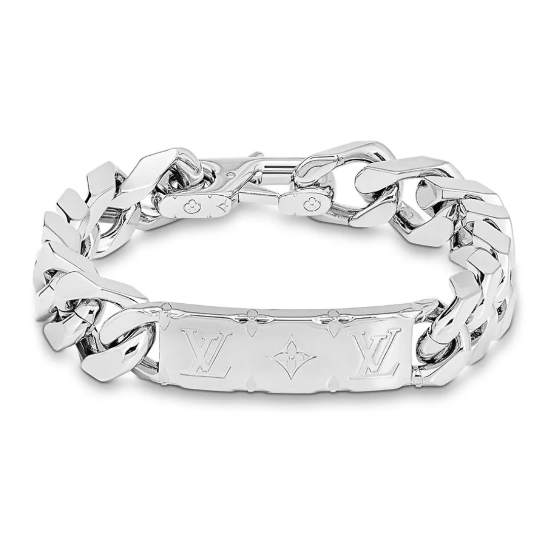 Monogram Engraved Chain Bracelet (Titanium Steel) D14017405