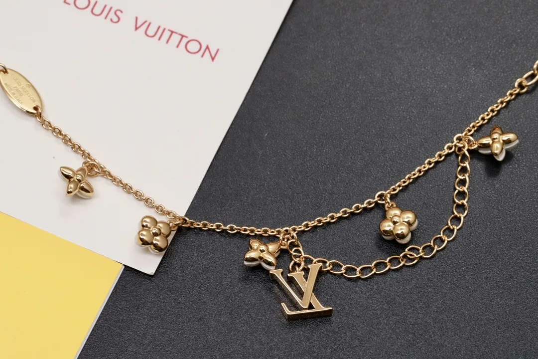 Floragram Double-Chain Bracelet with Resin Pearls D15517464 — view 6