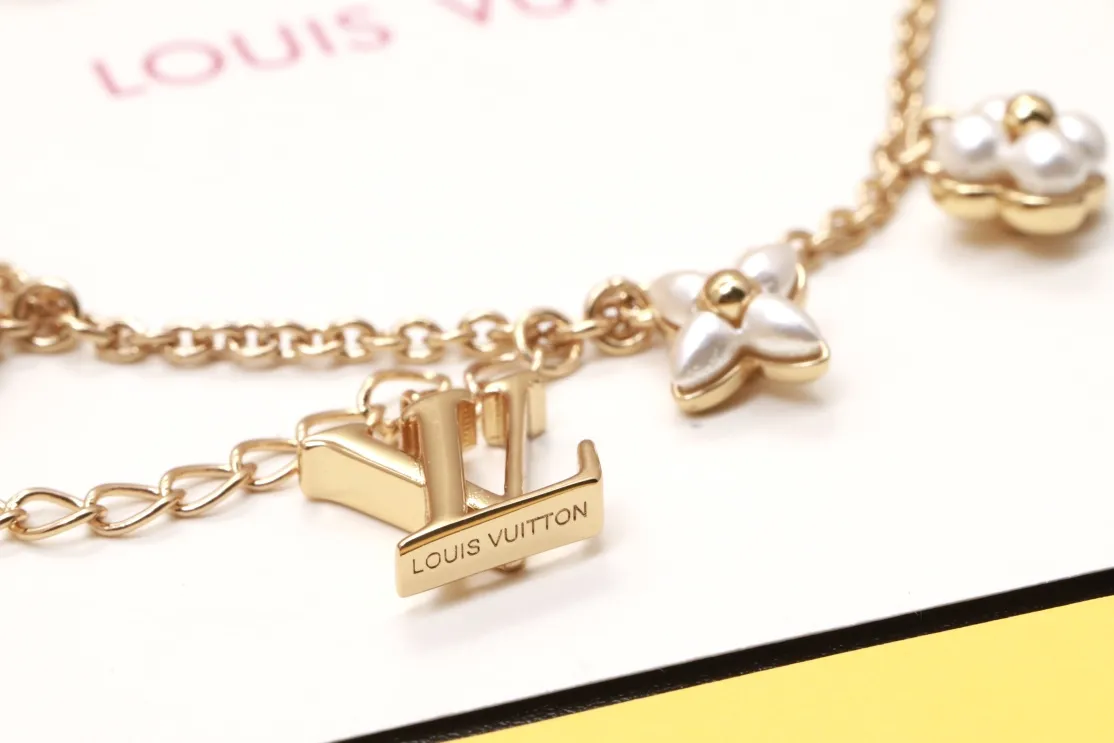 Floragram Double-Chain Bracelet with Resin Pearls D15517464 — view 8