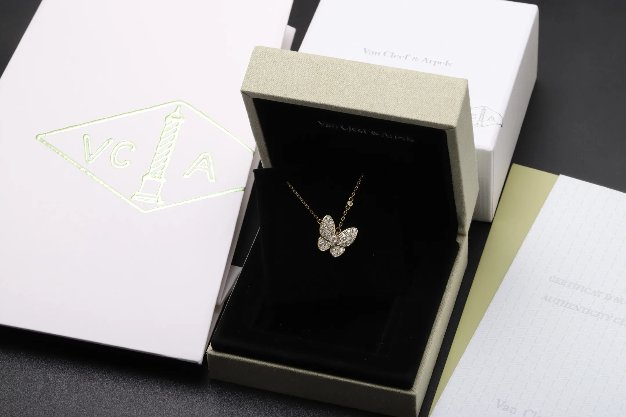 Butterfly Pavé Pendant Necklace (Sterling Silver) D14017368