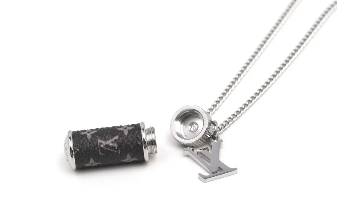 Monogram Leather Perfume Bottle Pendant Necklace D10517130 — view 3