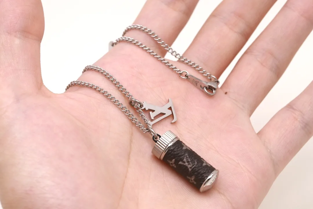 Monogram Leather Perfume Bottle Pendant Necklace D10517130 — view 5