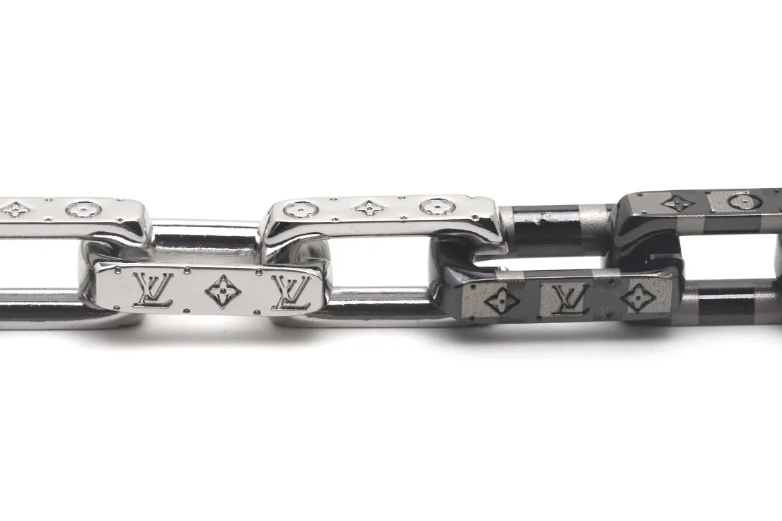 Monogram Damier Chain Necklace (Titanium Steel) D15016747 — view 2