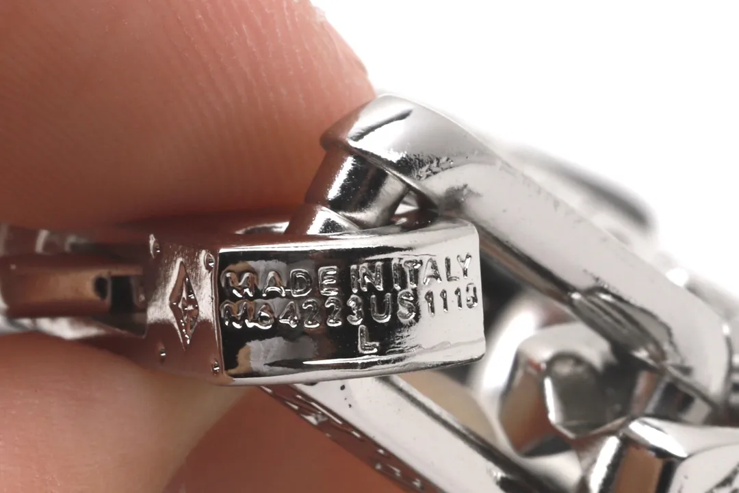 Monogram Damier Chain Necklace (Titanium Steel) D15016747 — view 4