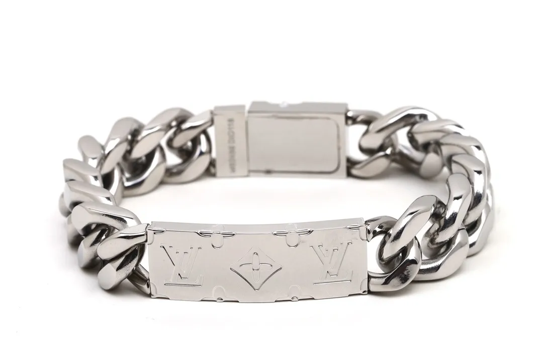 Monogram Engraved Chain Bracelet (Titanium Steel) D13517573 — view 2