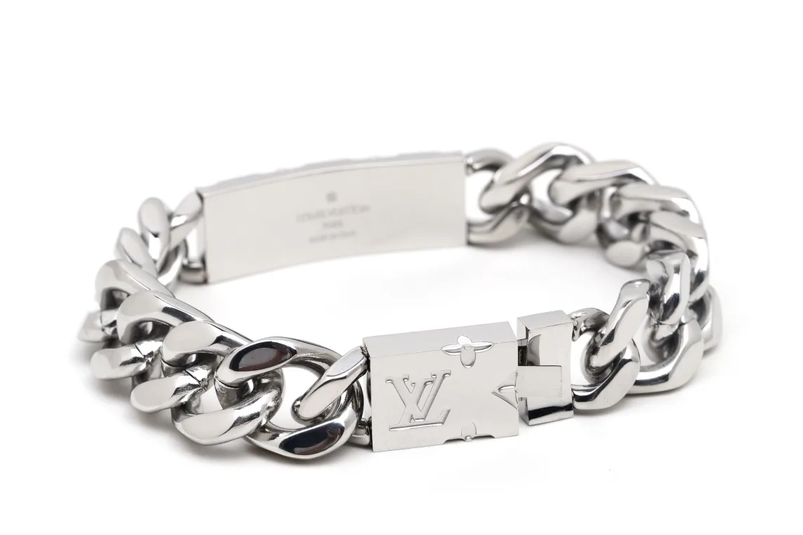 Monogram Engraved Chain Bracelet (Titanium Steel) D13517573 — view 3