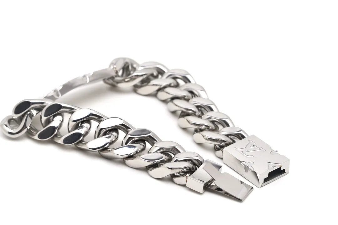 Monogram Engraved Chain Bracelet (Titanium Steel) D13517573 — view 5