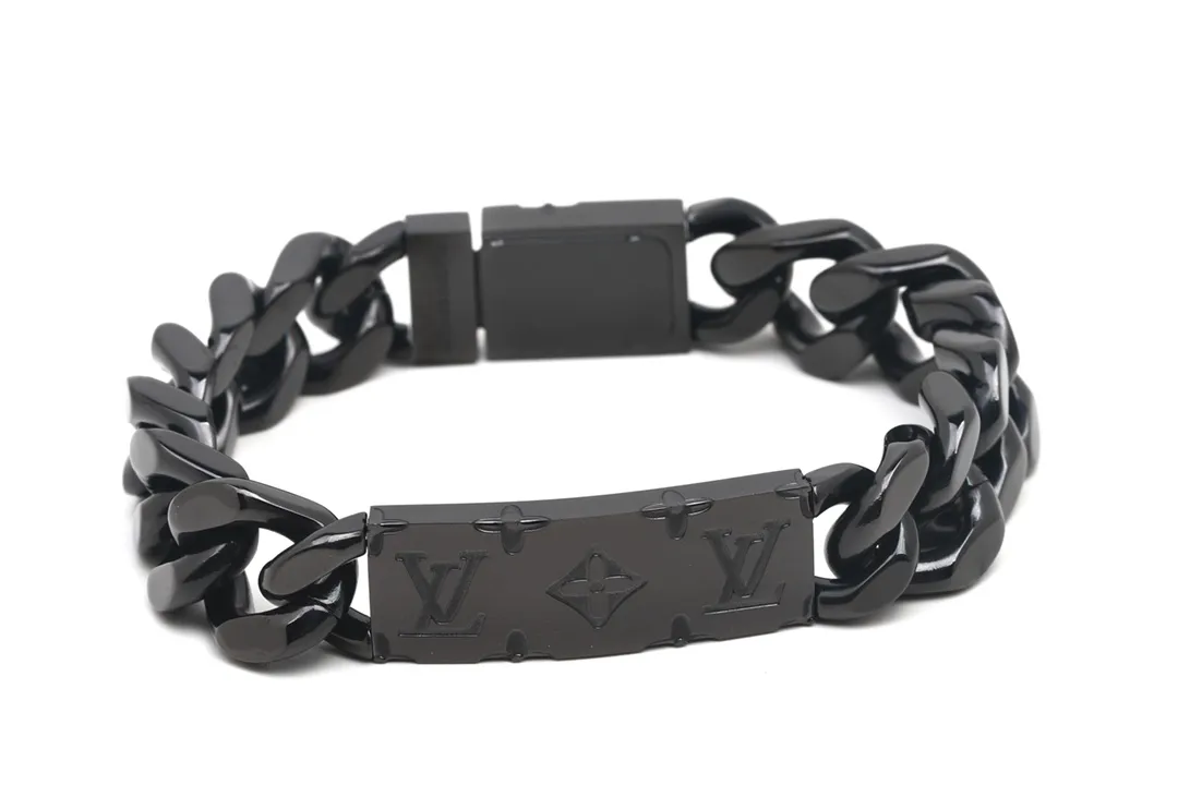 Monogram Engraved Chain Bracelet (Titanium Steel) D13517574 — view 2