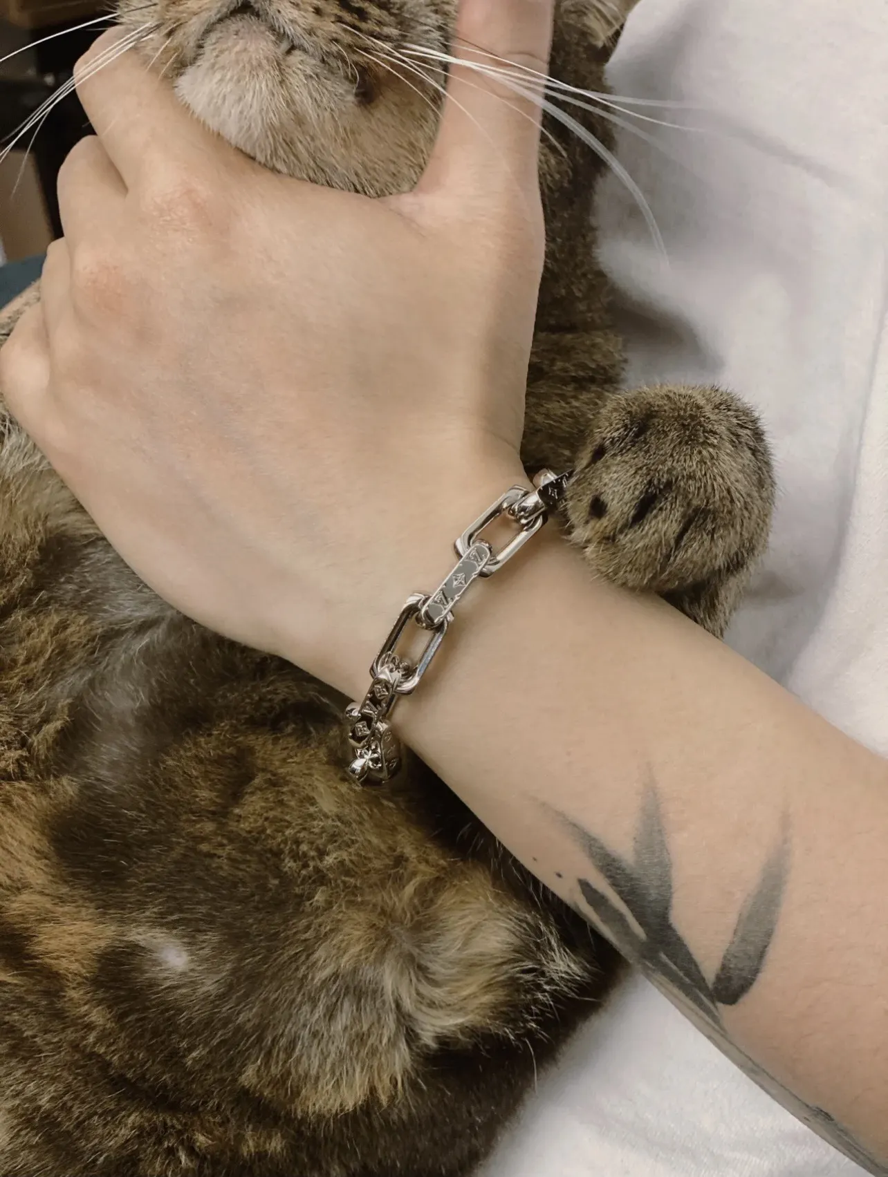 Monogram Engraved Chain Bracelet (Titanium Steel) D11016555 — view 9