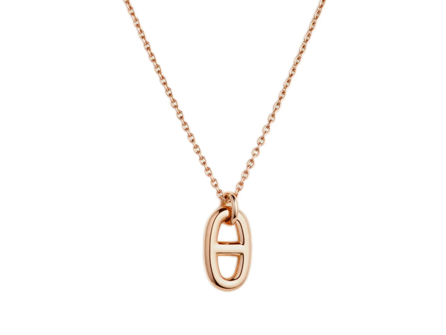 Pig Nose Pendant Necklace (Rose Gold-Plated Sterling Silver) D20517898