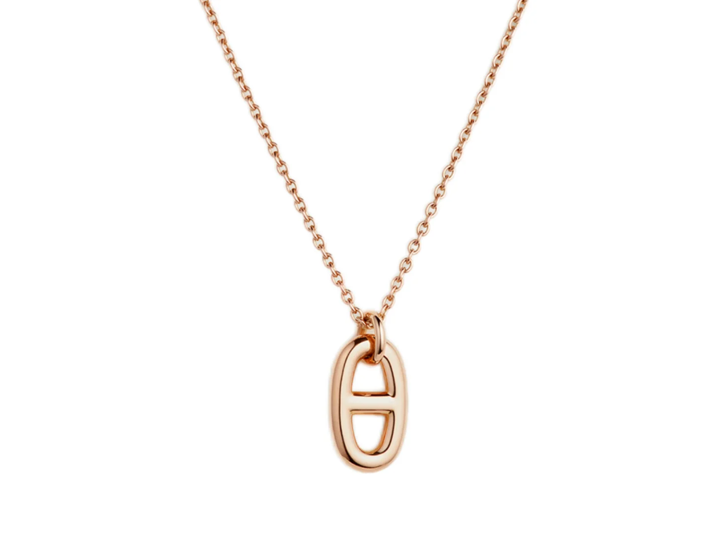 Pig Nose Pendant Necklace (Rose Gold-Plated Sterling Silver) D20517898