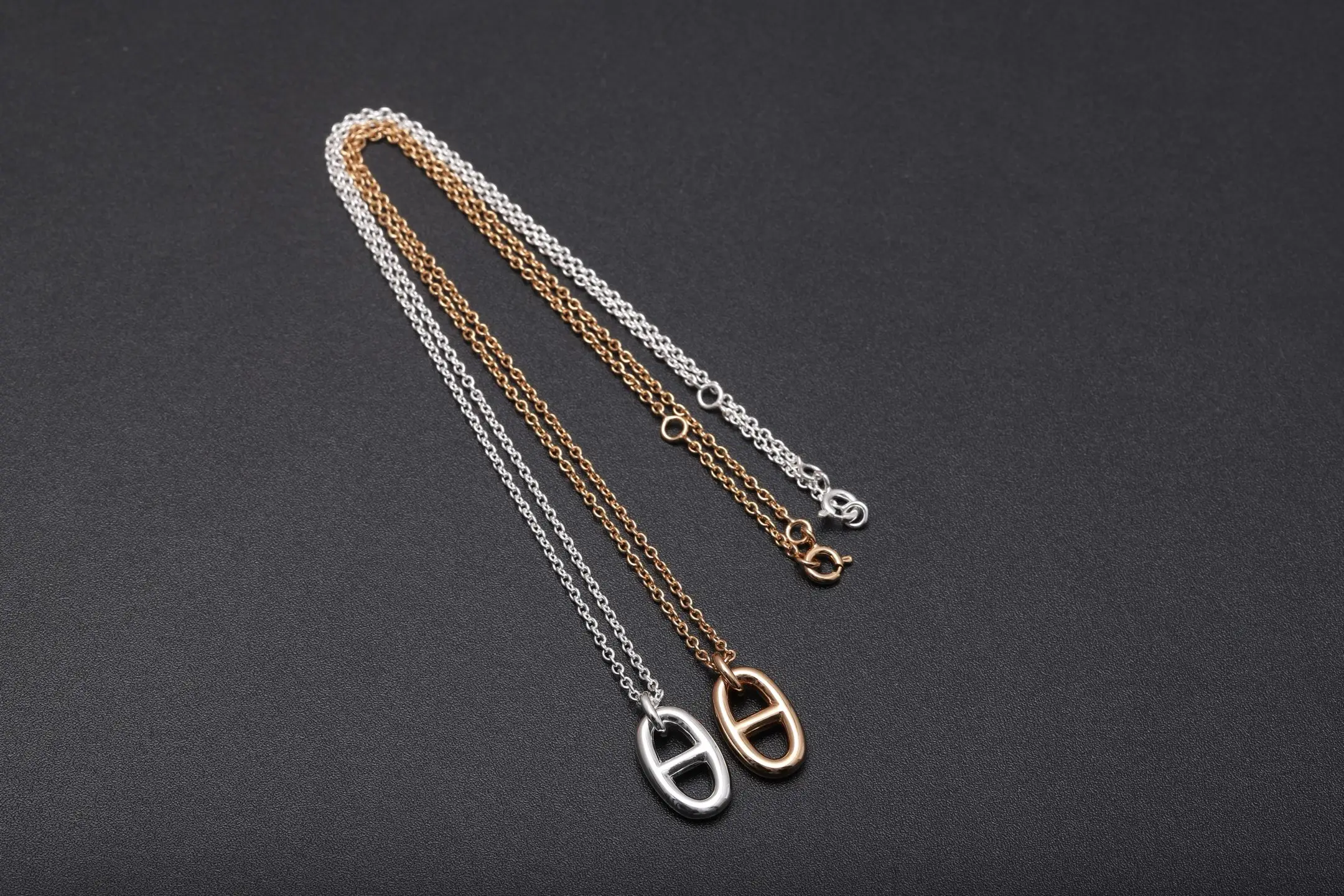 Pig Nose Pendant Necklace (Rose Gold-Plated Sterling Silver) D20517898 — view 4