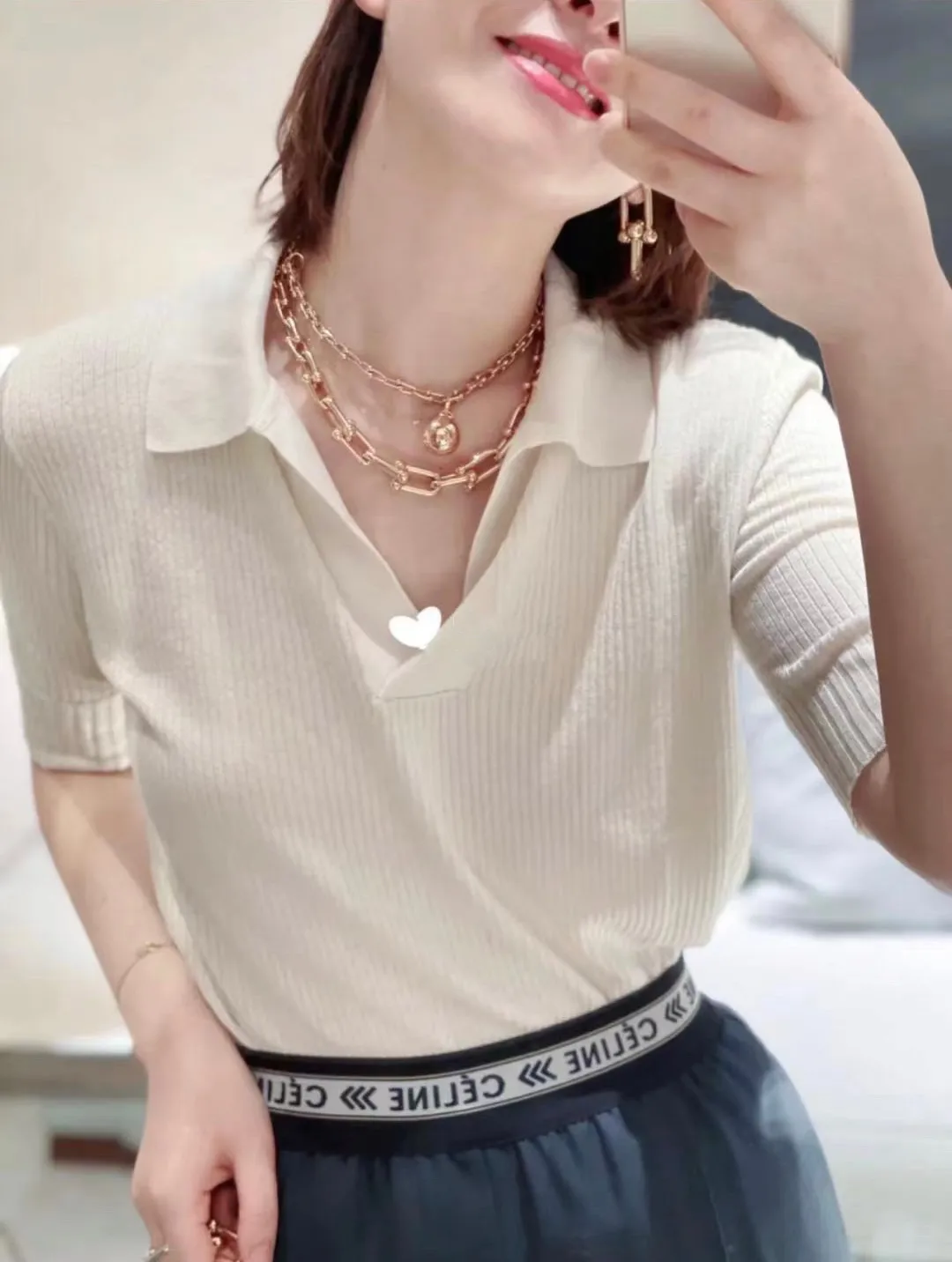 HardWear Graduated Link Necklace (Rose Gold-Plated Titanium) D22017564 — view 7