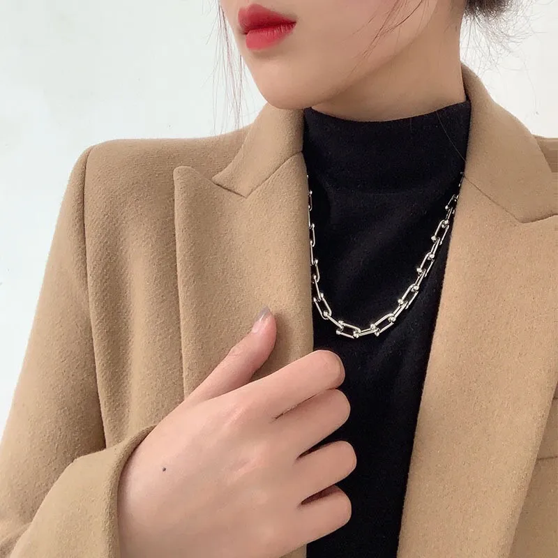 HardWear Graduated Link Necklace (Titanium Steel) D22017563 — view 9