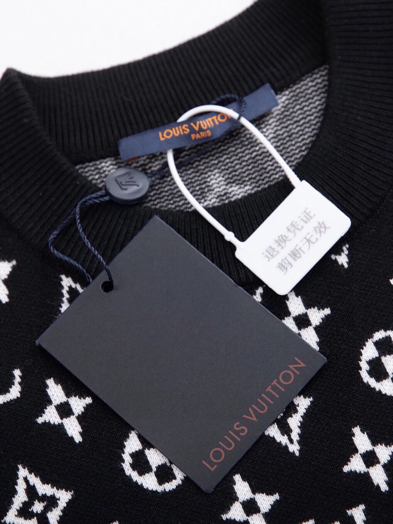 Monogram Jacquard Wool Crew-Neck Sweater D25520394 — view 3