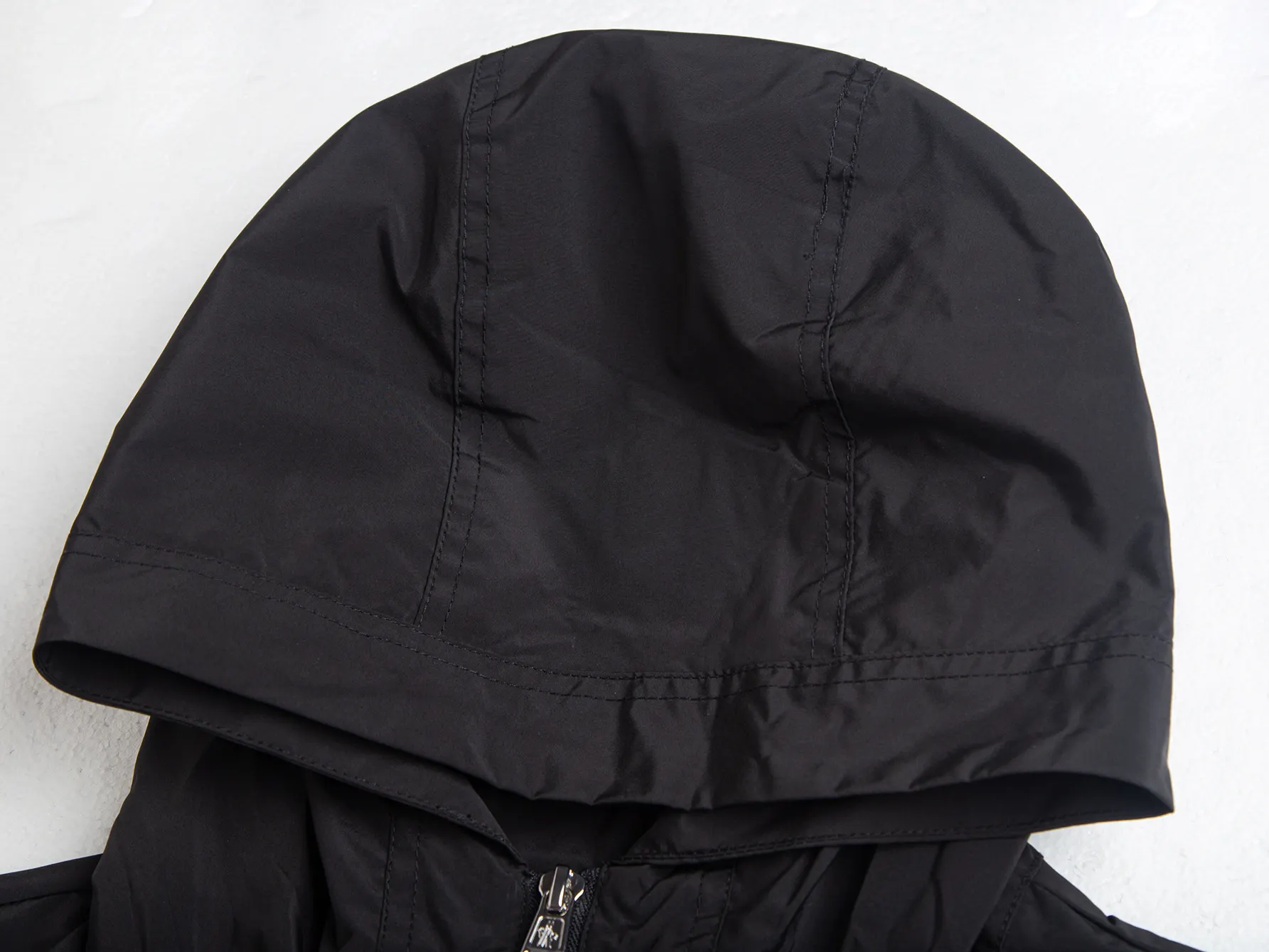 Moncler Hooded Windbreaker Jacket with Grosgrain Trim D31020432 — view 3
