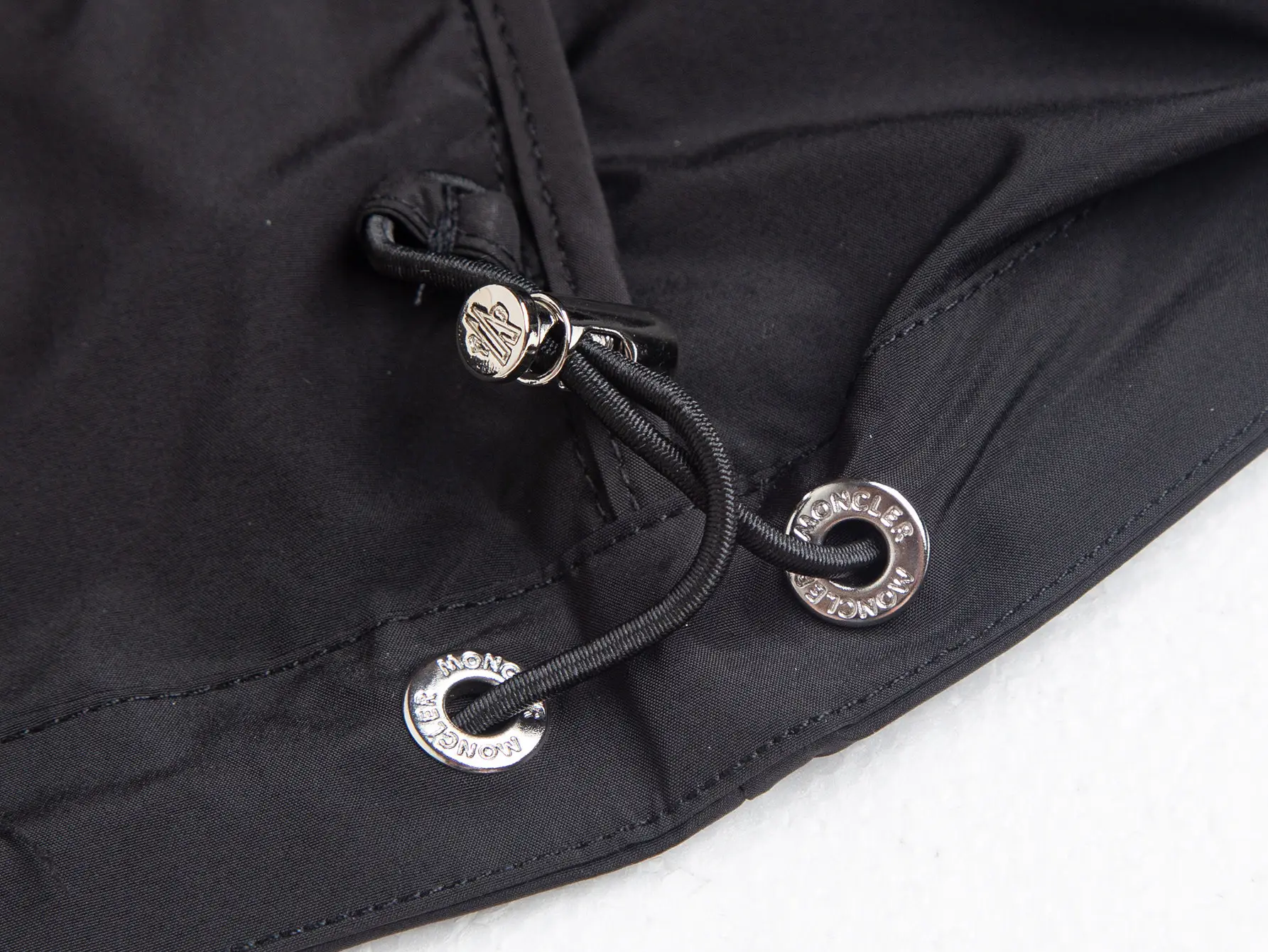 Moncler Hooded Windbreaker Jacket with Grosgrain Trim D31020432 — view 10