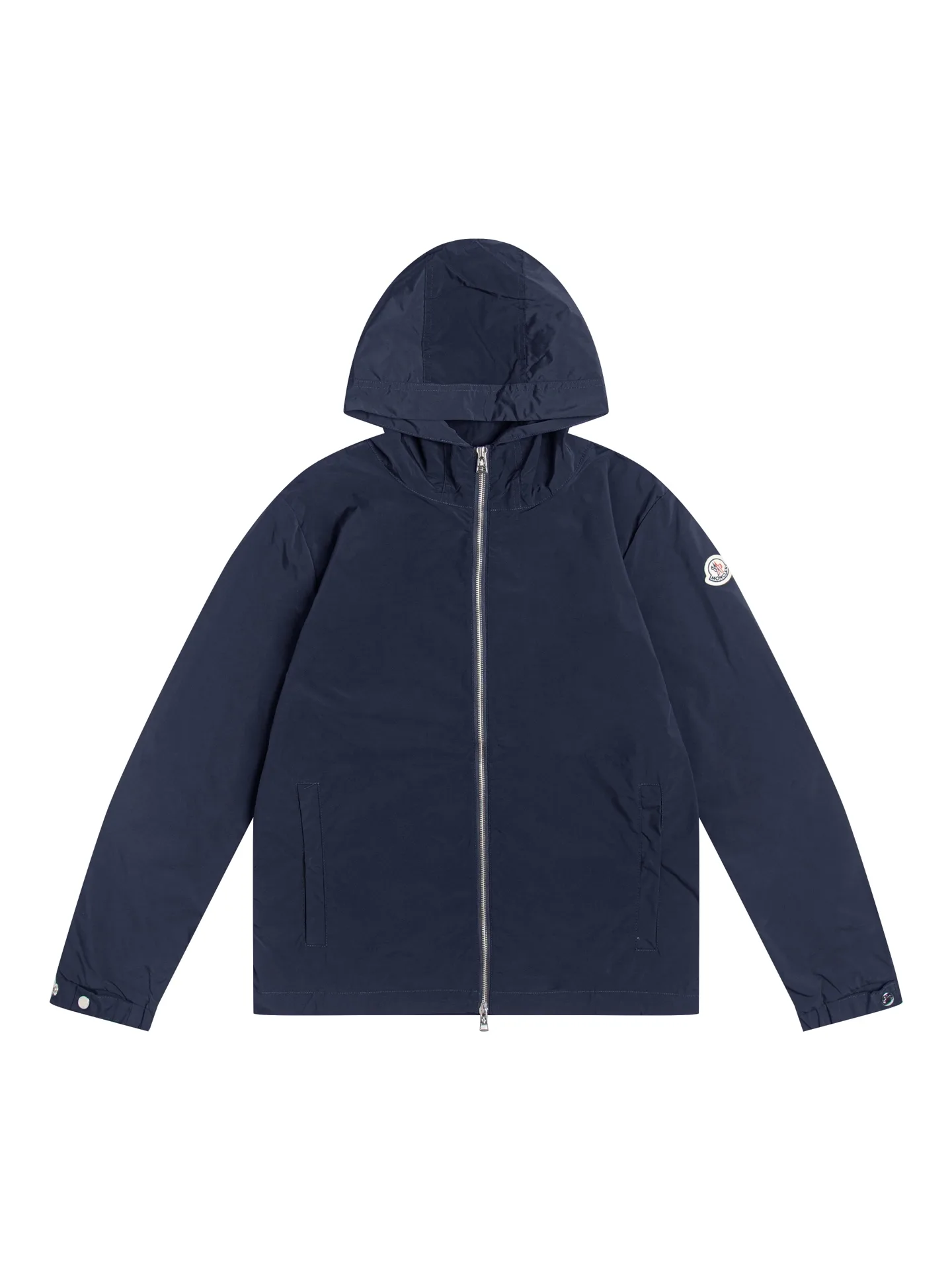 Logo-Patch Hooded Windbreaker Jacket D31020434