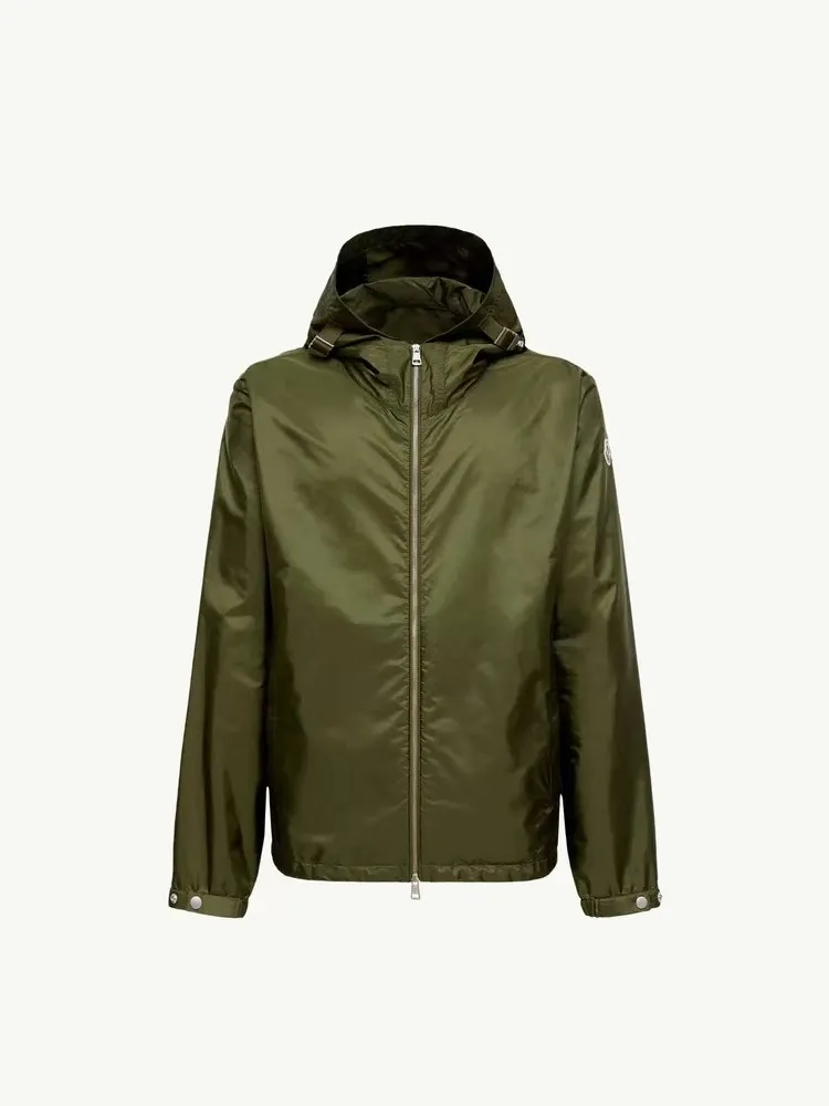 Moncler Logo-Webbing Hooded Windbreaker Jacket D31020431 — view 2
