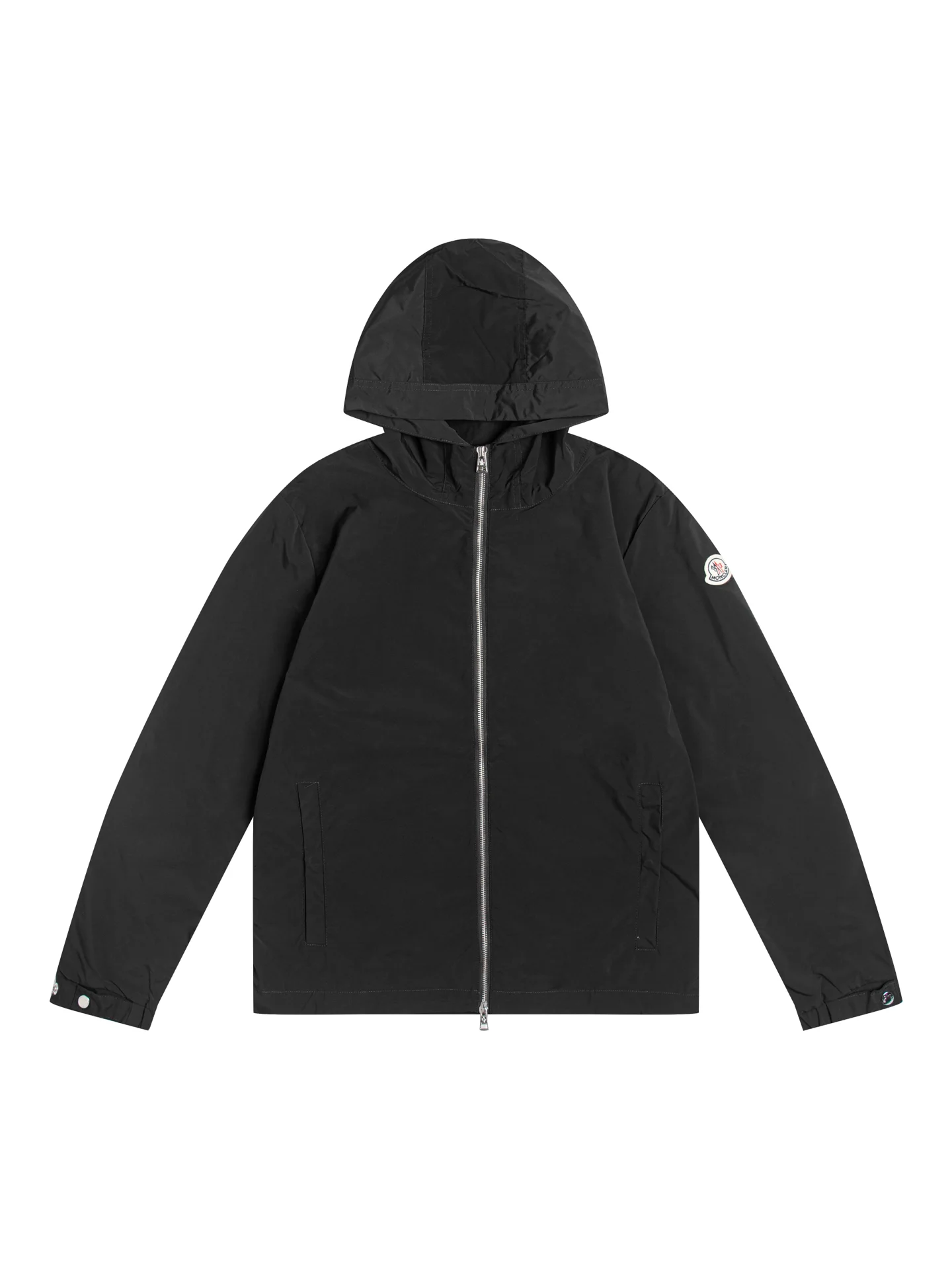 Moncler Logo-Webbing Hooded Windbreaker Jacket D31020431 — view 4