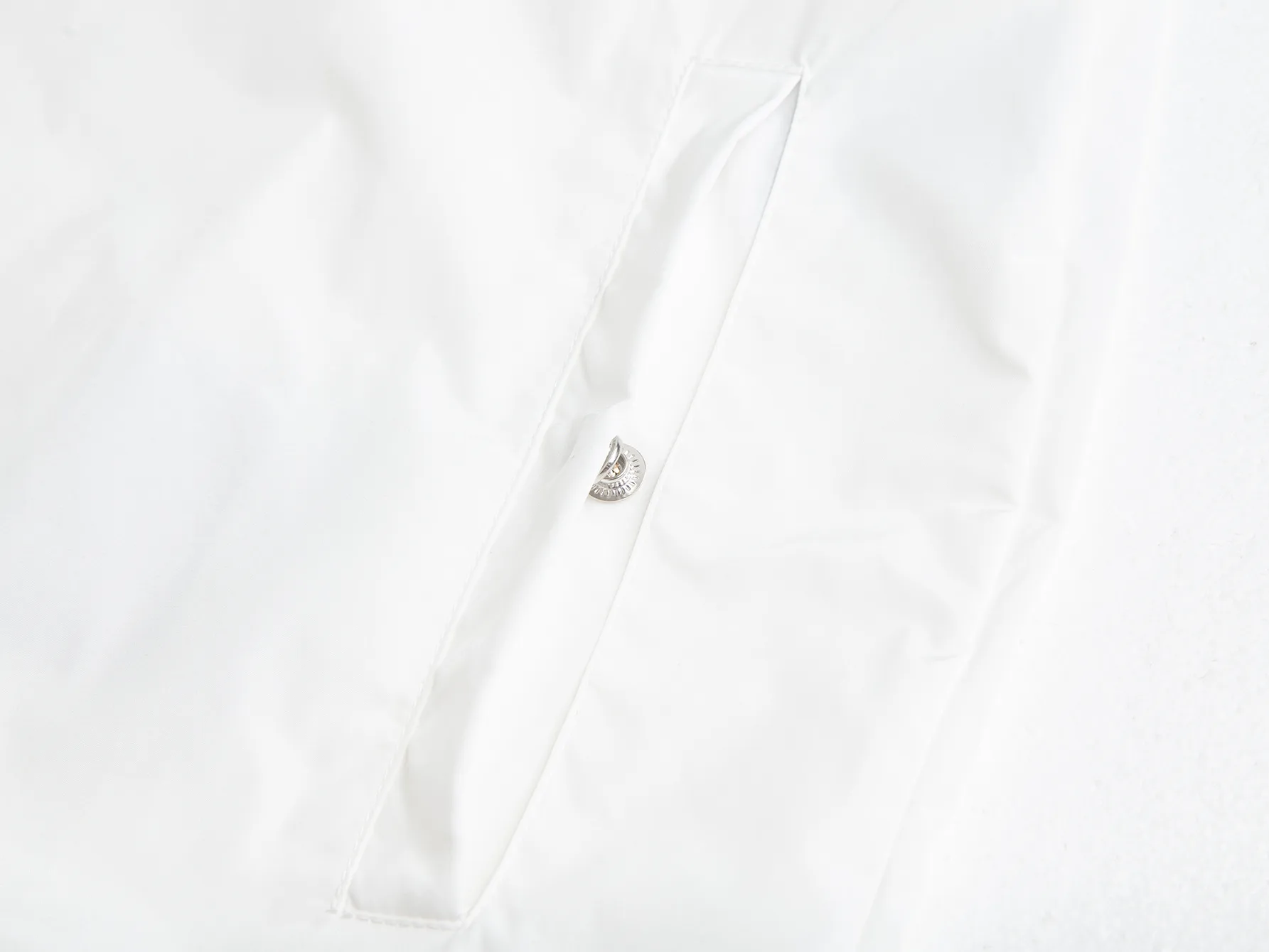 Moncler Hooded Windbreaker Jacket with Logo Patch D31020433 — view 12