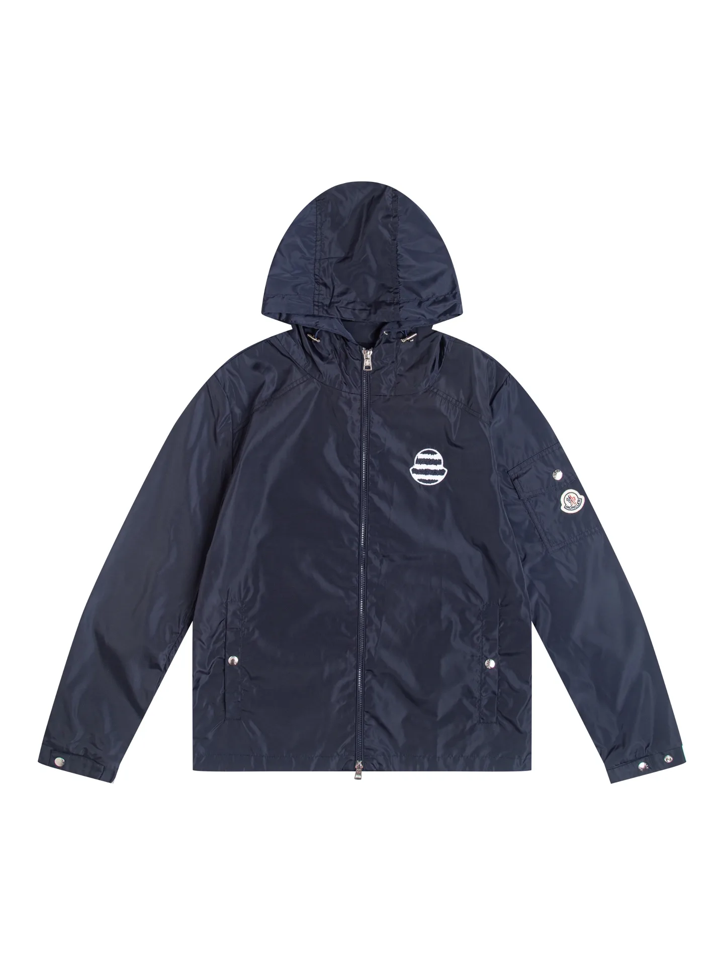 Logo-Appliquéd Hooded Windbreaker Jacket D31020428