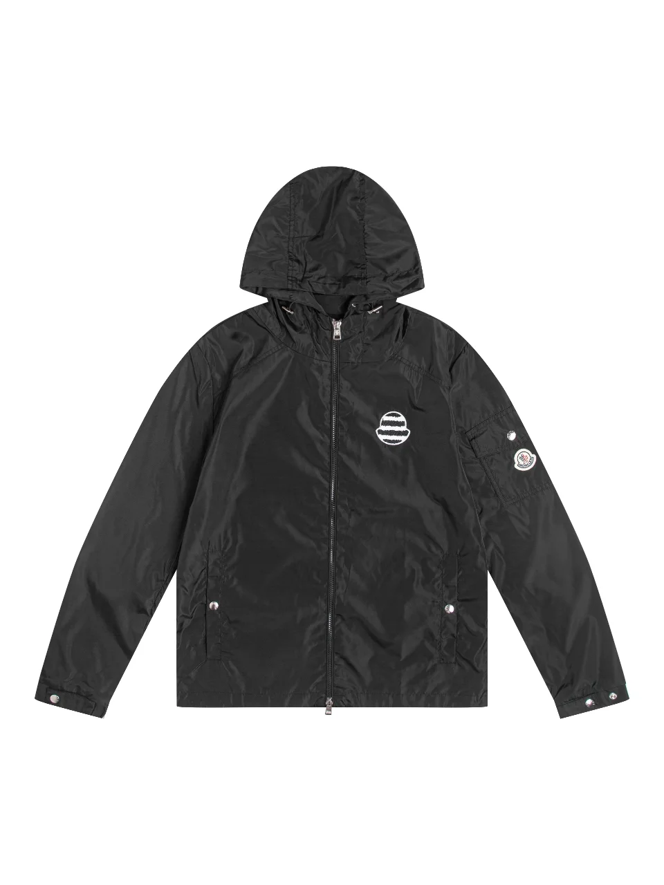 Logo-Appliquéd Hooded Windbreaker Jacket D31020429