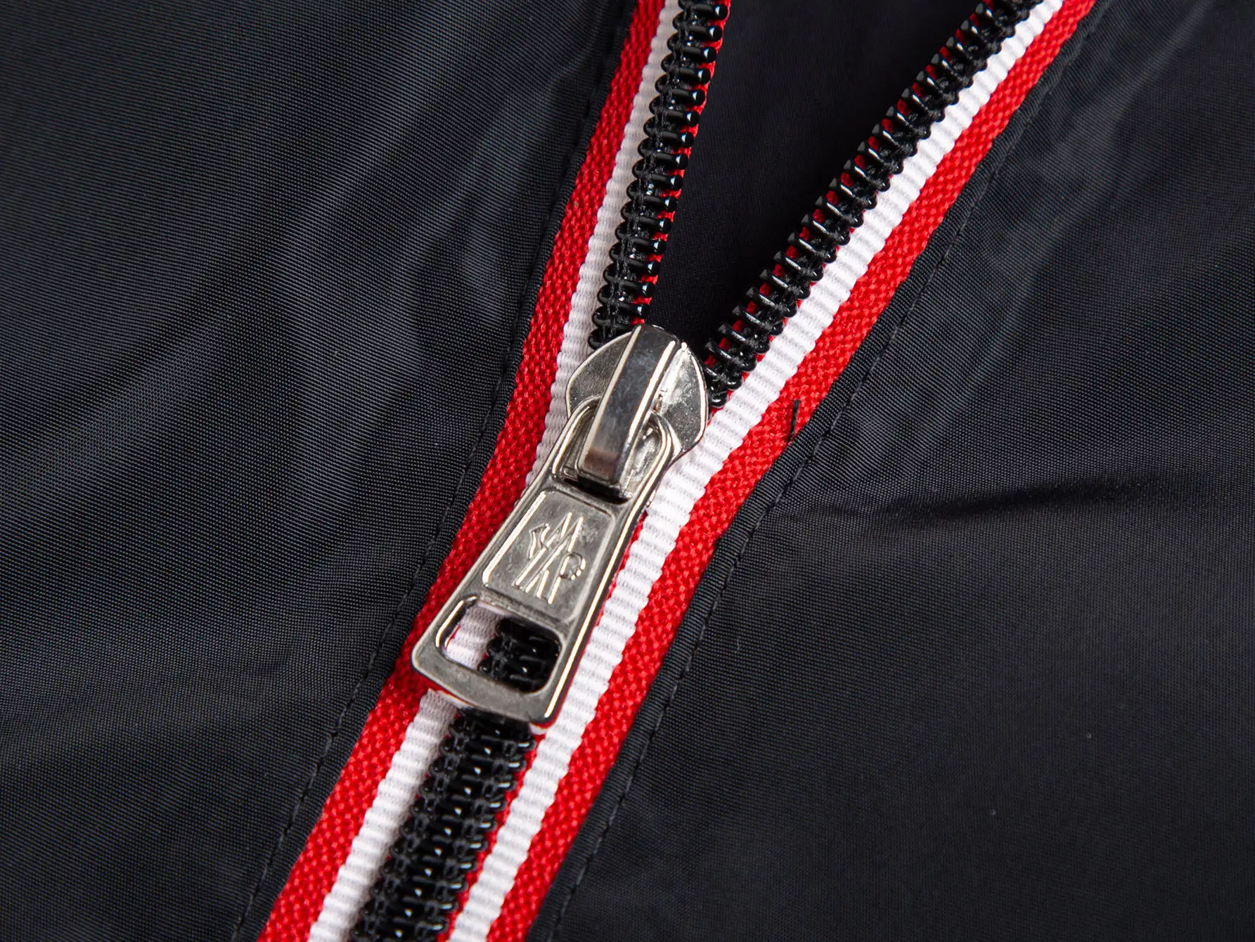 Moncler Hooded Windbreaker Jacket with Tricolour Trim D31020437 — view 3