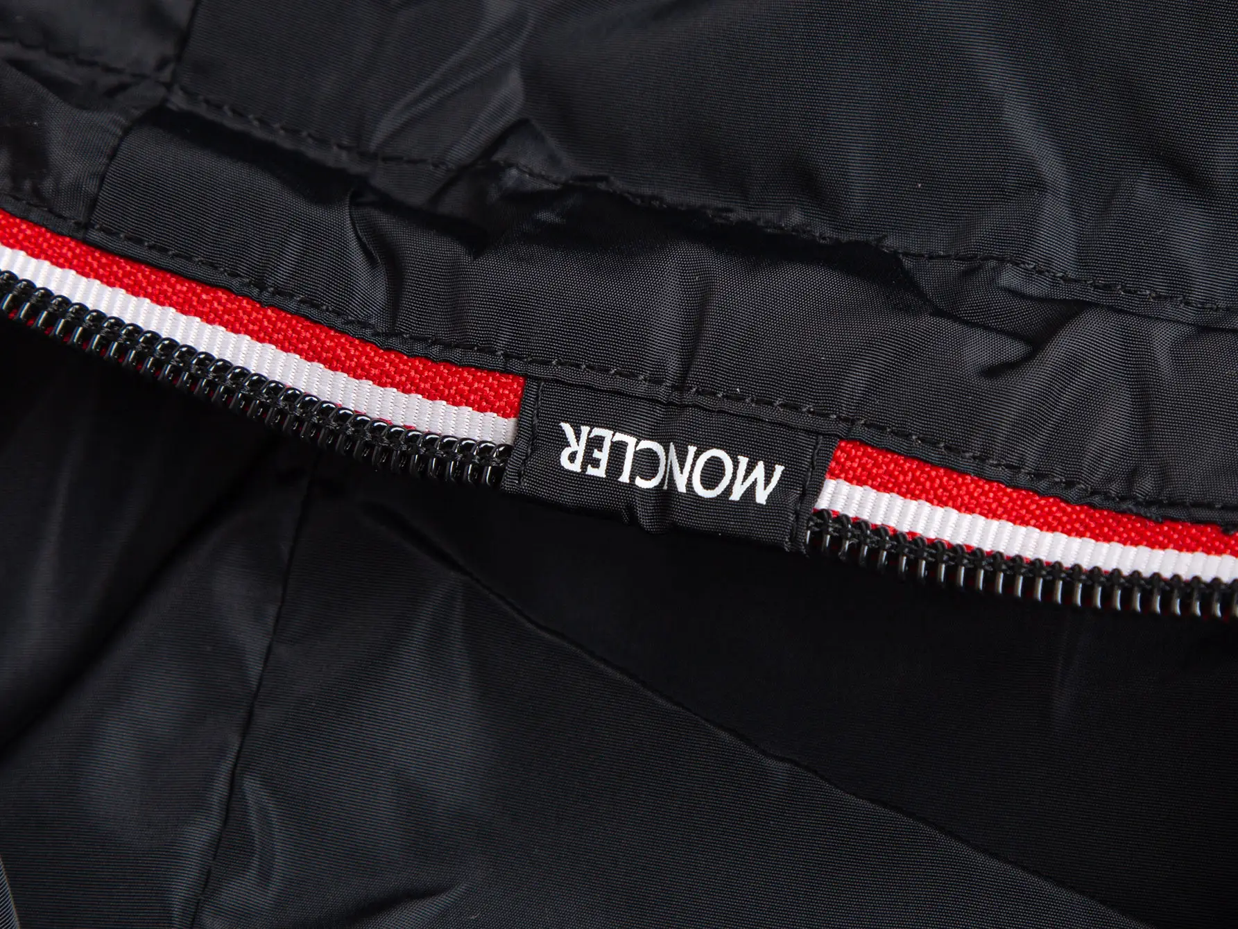 Moncler Hooded Windbreaker Jacket with Tricolour Trim D31020437 — view 5