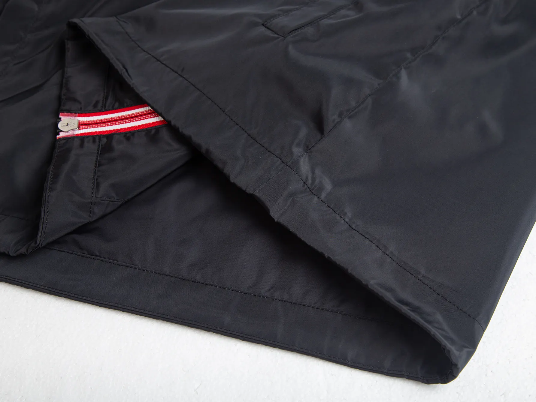 Moncler Hooded Windbreaker Jacket with Tricolour Trim D31020437 — view 10
