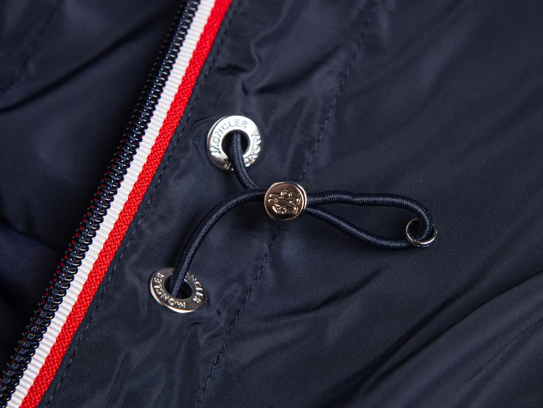 Moncler Hooded Windbreaker Jacket with Tricolour Trim D31020436 — view 6