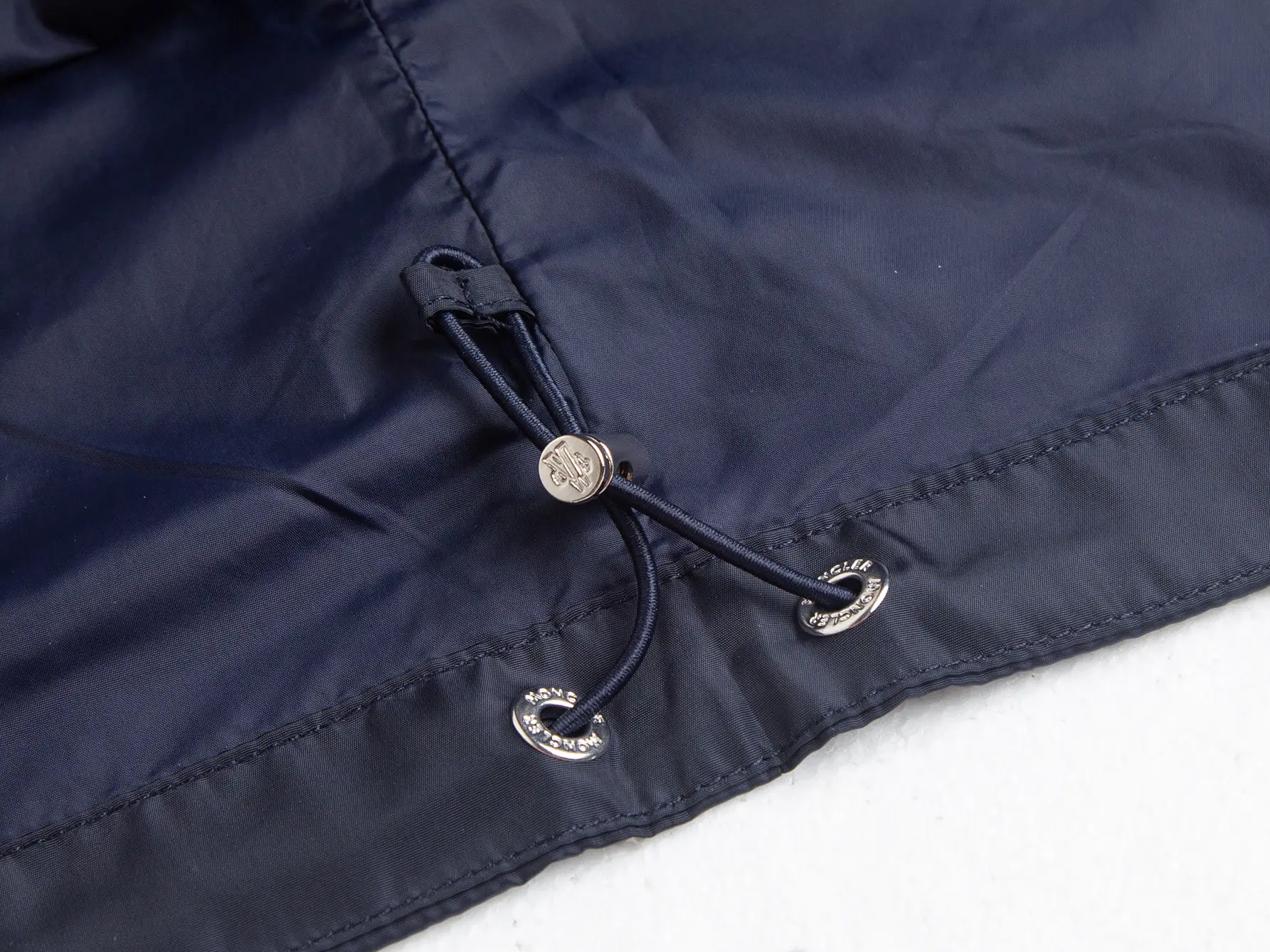 Moncler Hooded Windbreaker Jacket with Tricolour Trim D31020436 — view 7