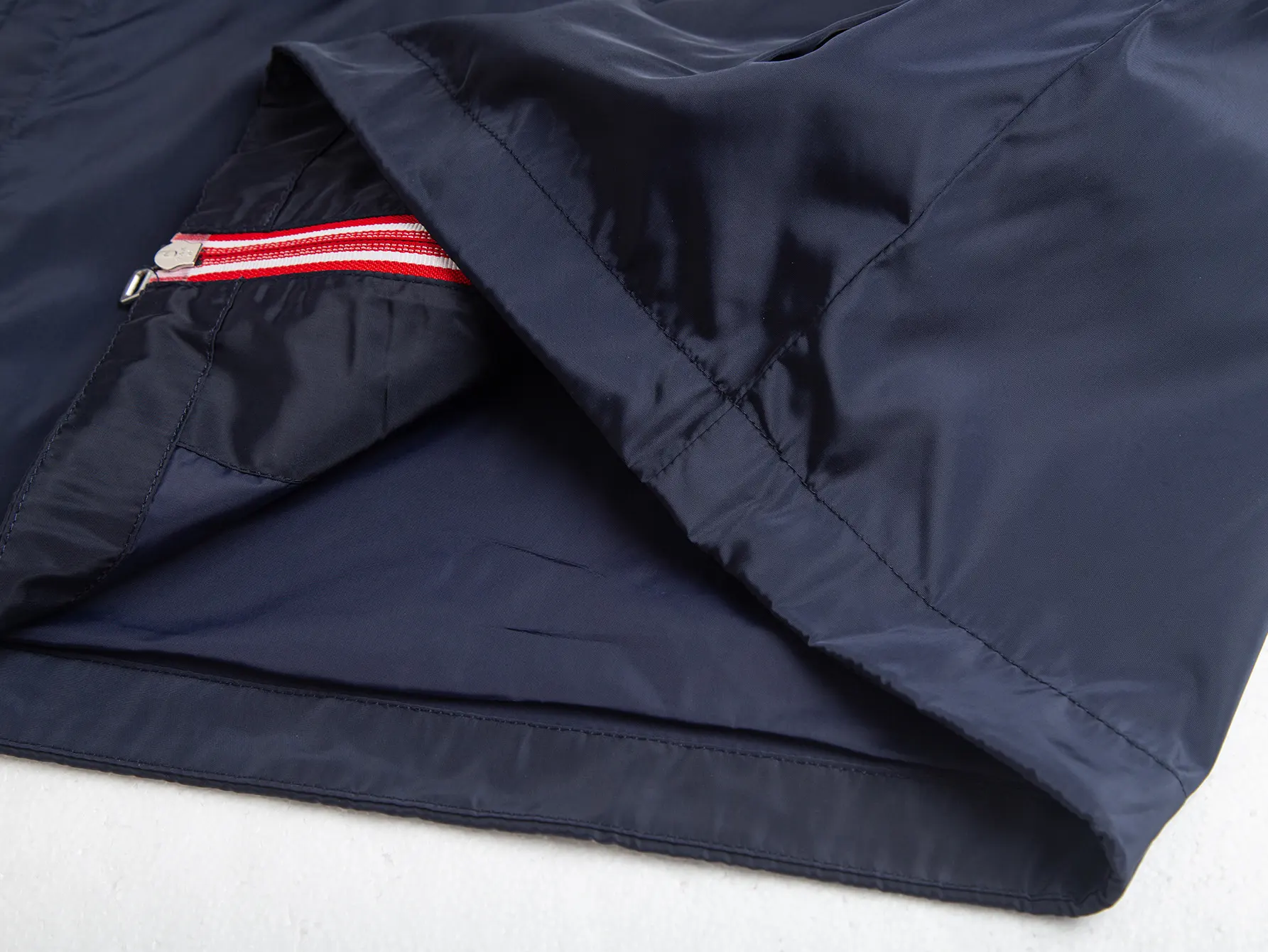 Moncler Hooded Windbreaker Jacket with Tricolour Trim D31020436 — view 12