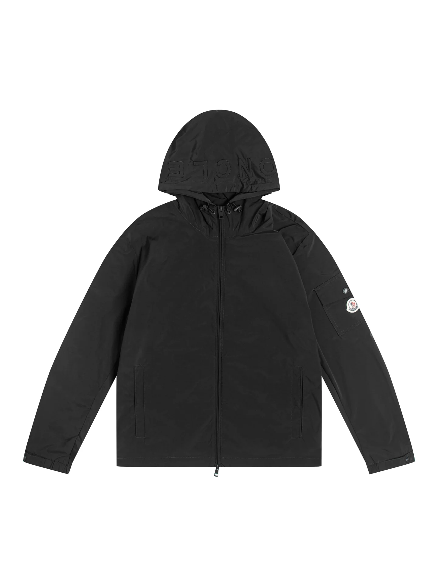 Logo-Patch Hooded Windbreaker Jacket D32020427