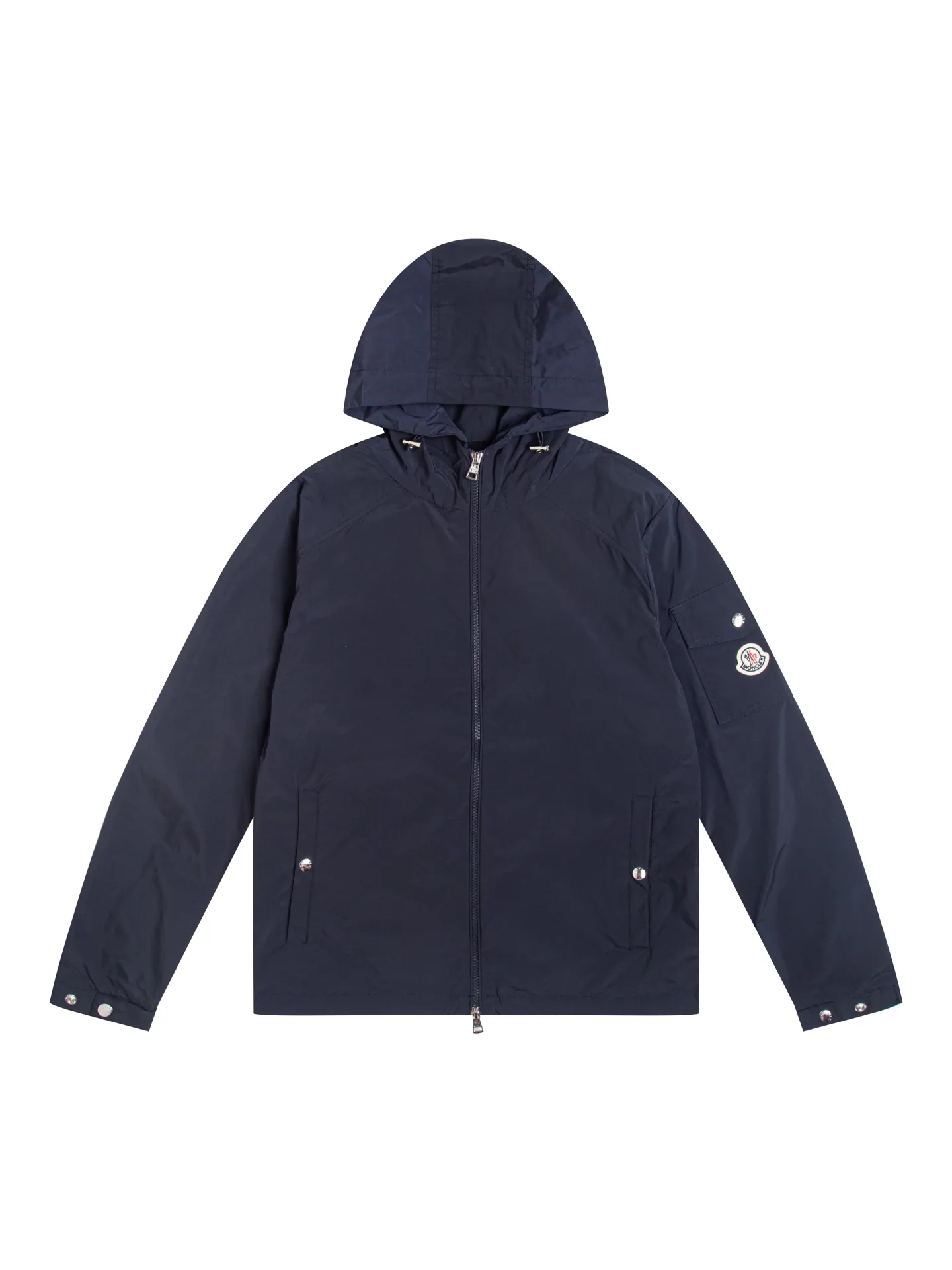 Logo-Patch Hooded Windbreaker Jacket D32020422