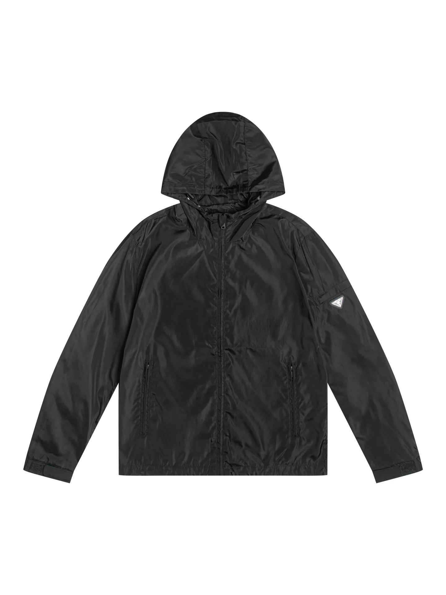 Triangle Logo Hooded Windbreaker Jacket D32520441