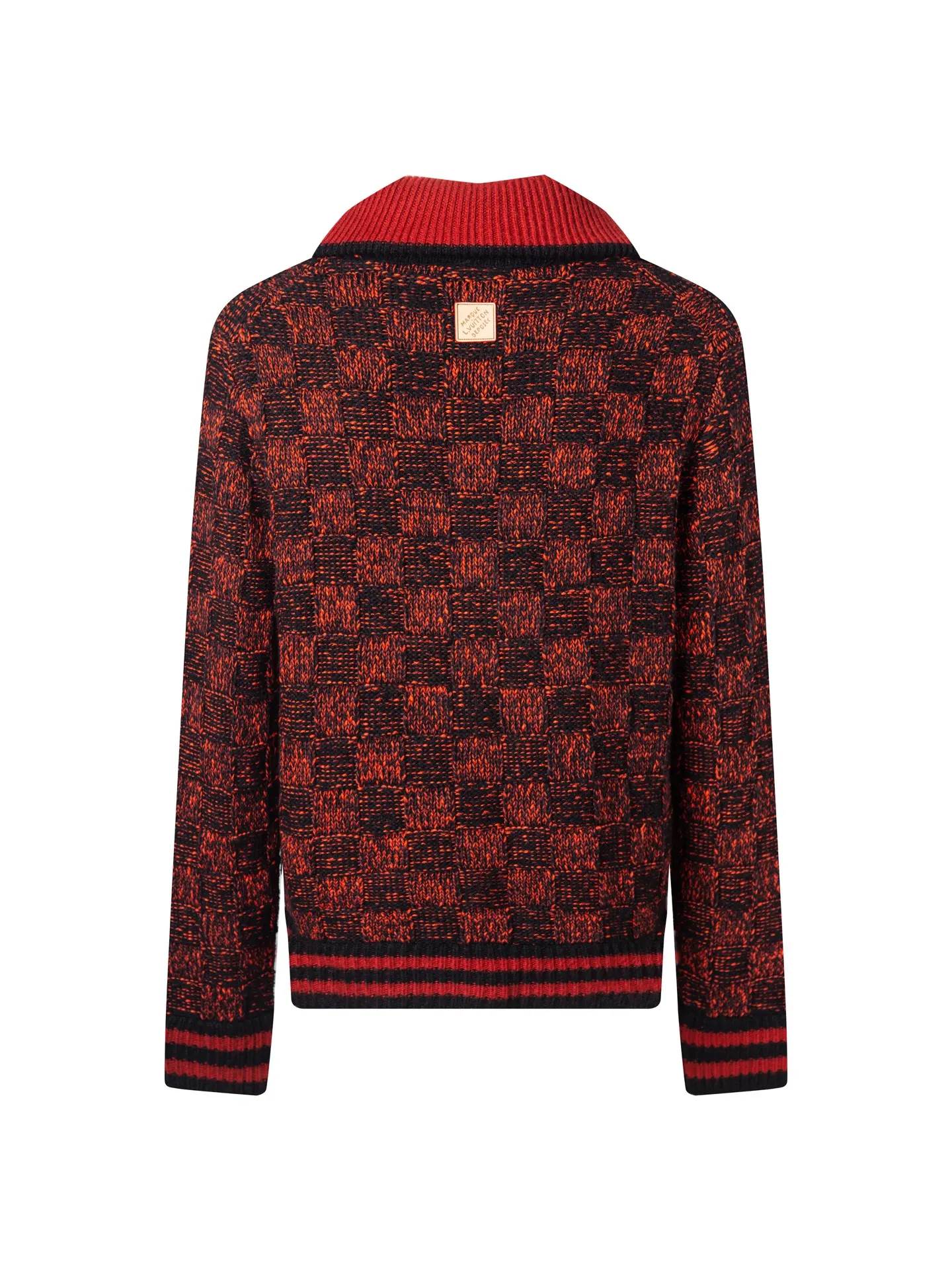 Damier Jacquard Wool-Blend Half-Zip Sweater D35520386 — view 2