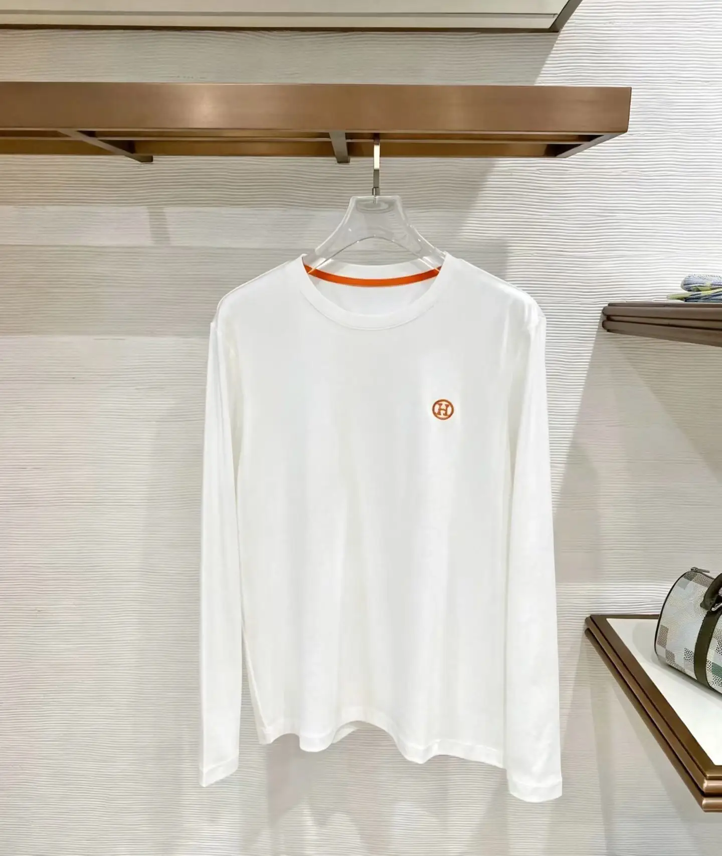 Mercerized Cotton Long-Sleeve T-Shirt D17521506