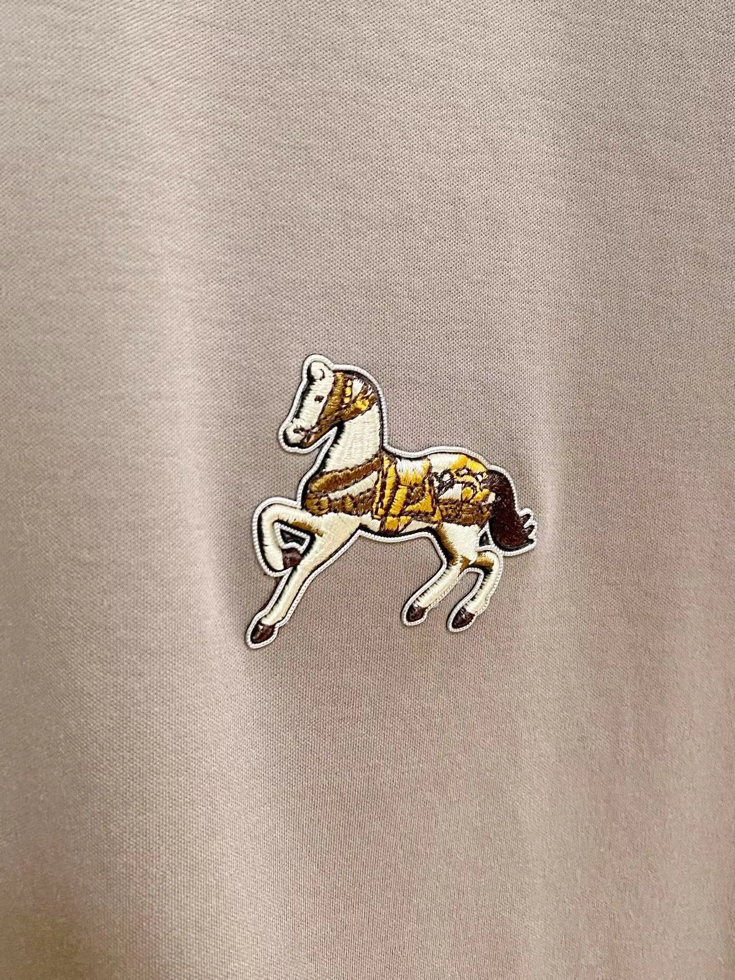 Embroidered Horse Mercerized Cotton Long-Sleeve T-Shirt D11521502 — view 4