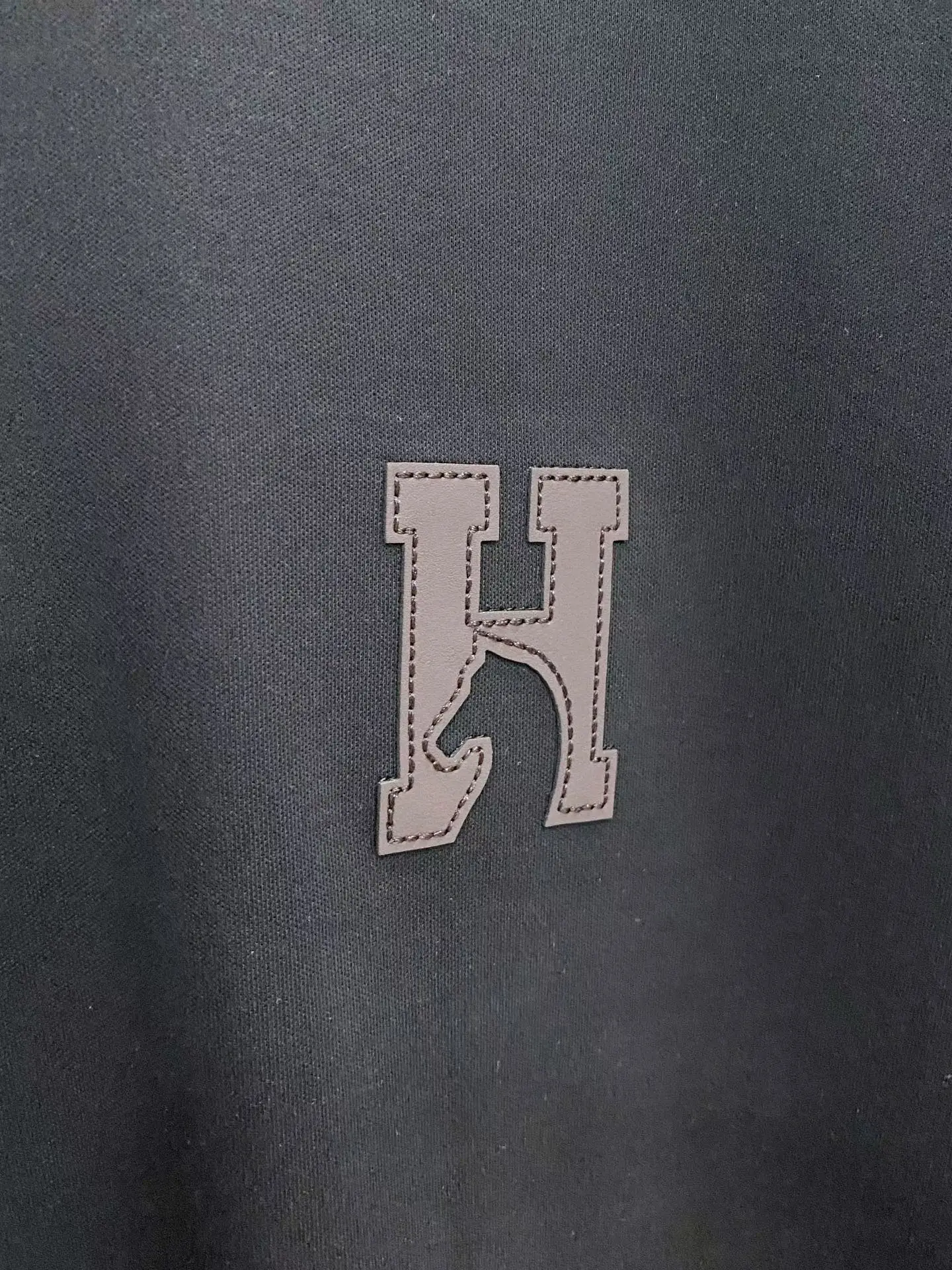 Mercerised Cotton Long-Sleeve T-Shirt with Leather Logo D17521510 — view 4