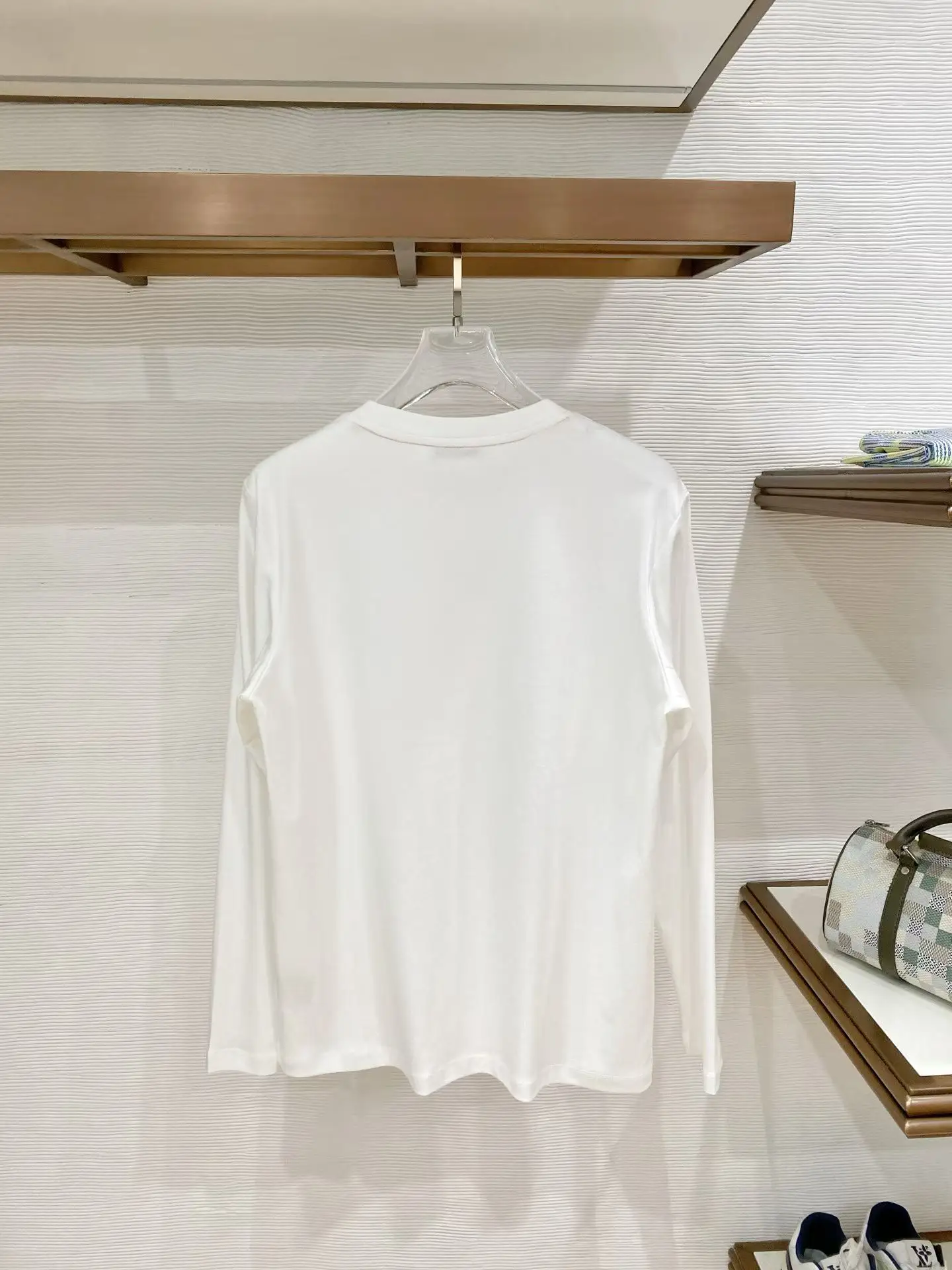 Embroidered Mercerized Cotton Long-Sleeve T-Shirt D17521503 — view 2