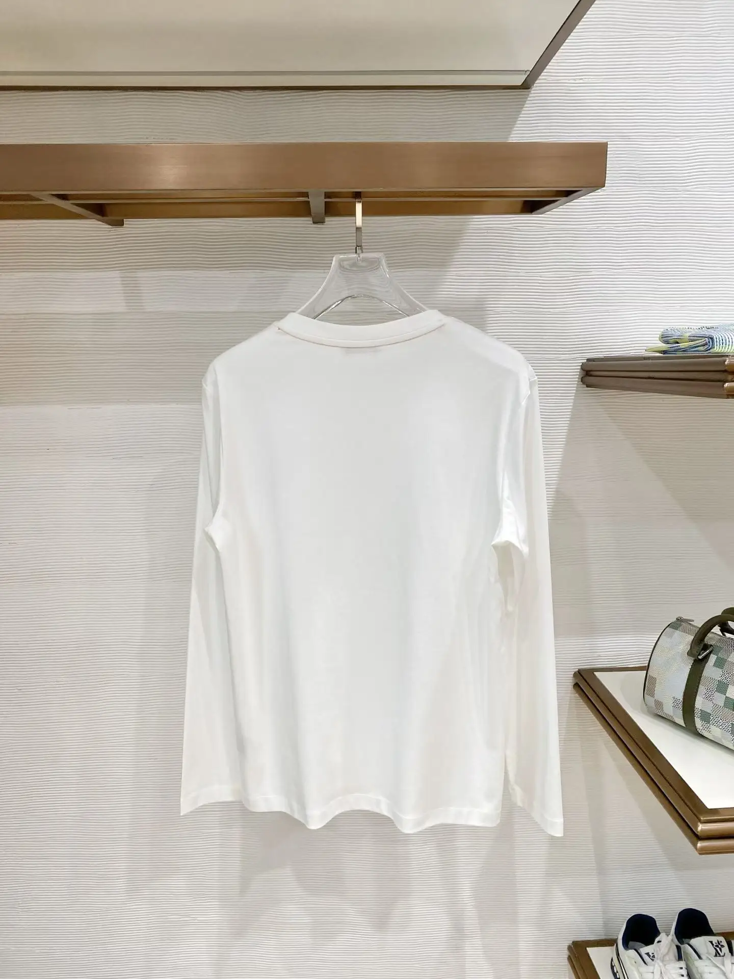 Embroidered Logo Mercerized Cotton Long-Sleeve T-Shirt D17521509 — view 2