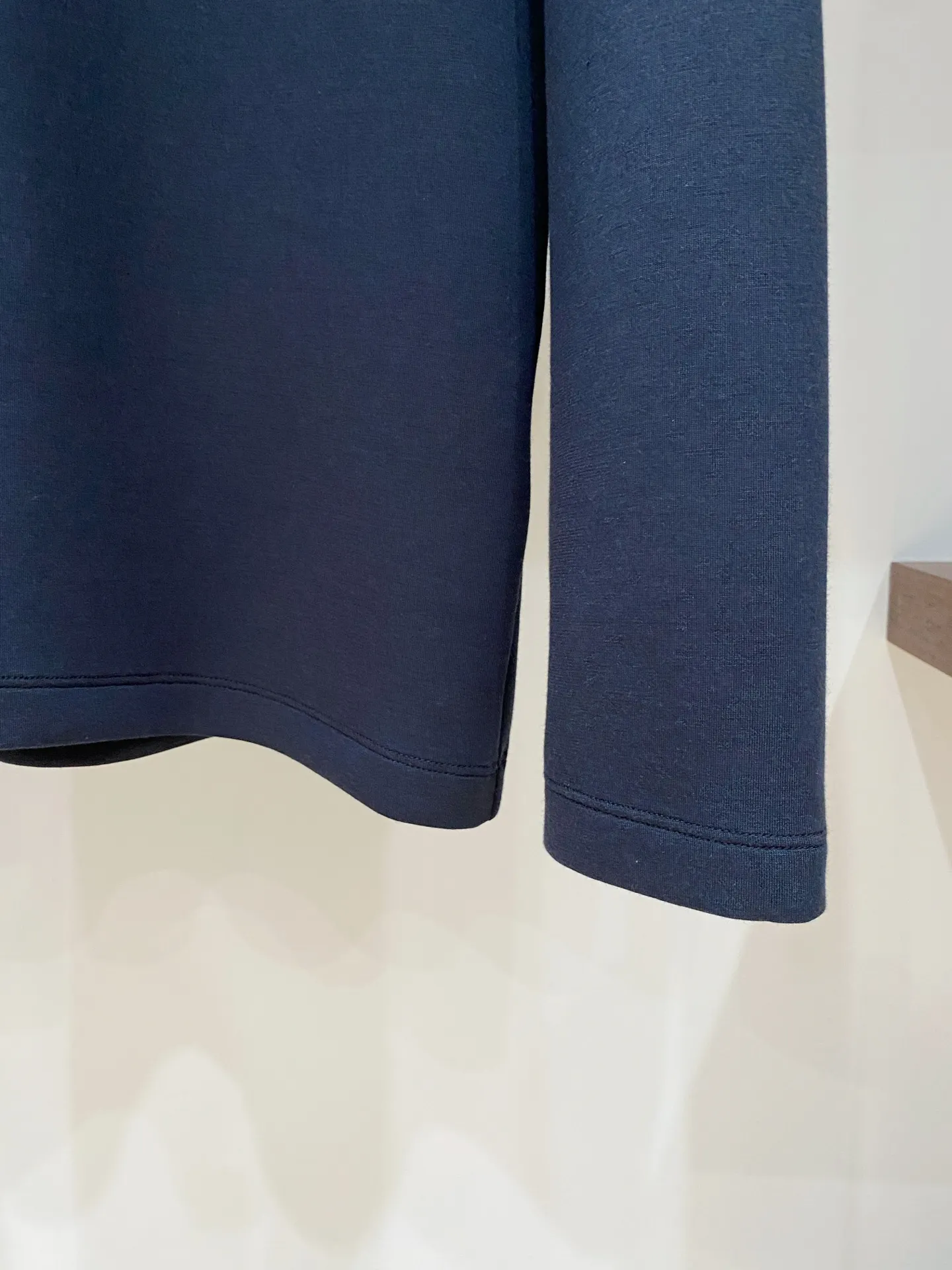 Embroidered Wool-Blend Long-Sleeve T-Shirt D18021498 — view 6