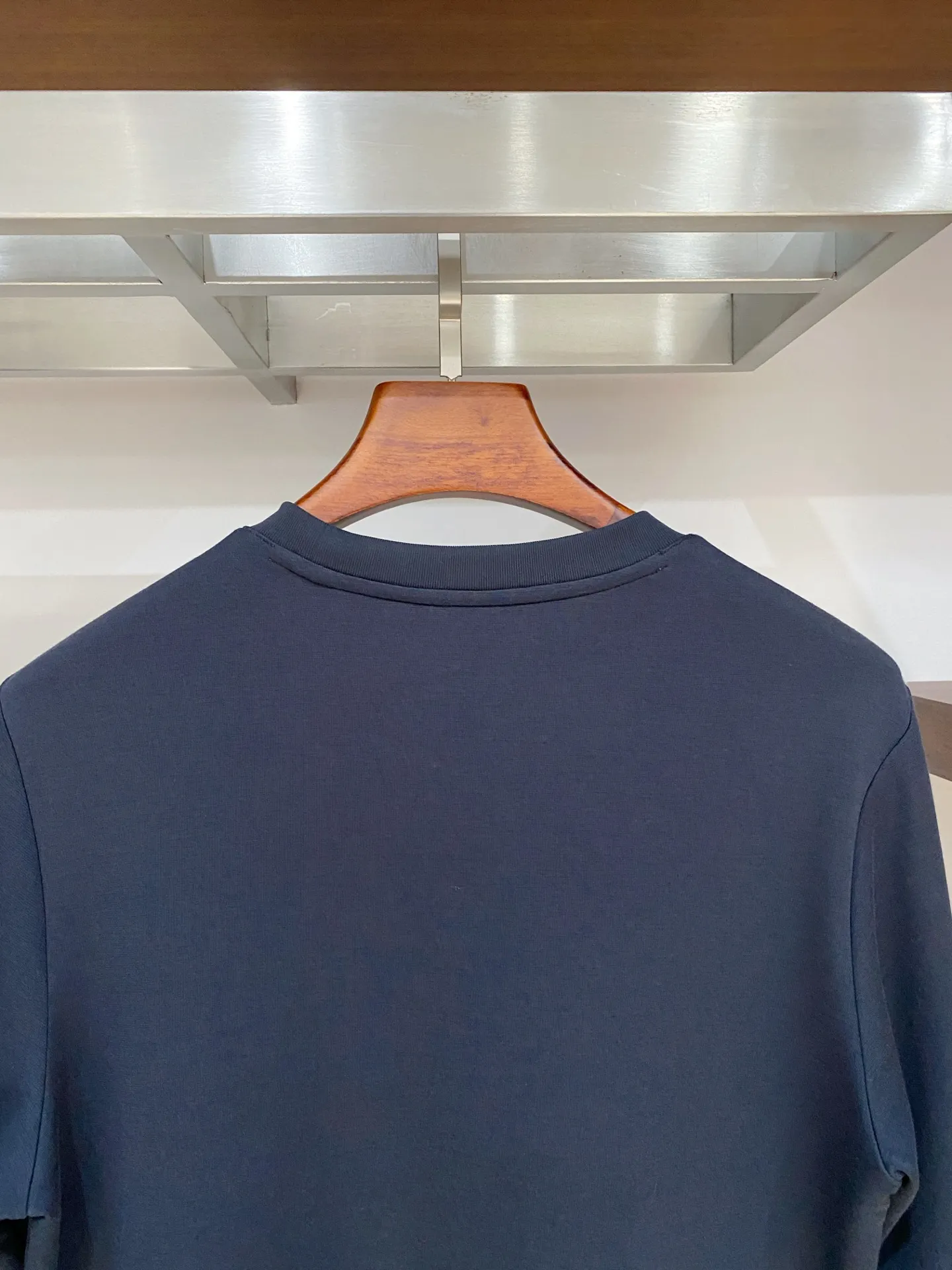 Embroidered Wool-Blend Long-Sleeve T-Shirt D18021498 — view 9