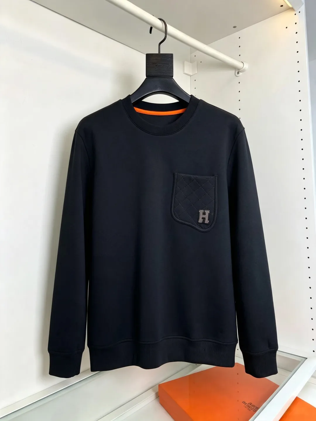 Embroidered Pocket Scuba Sweatshirt D13521490